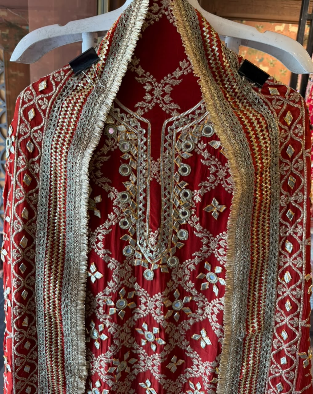 Gotta Mirror Embroidered bridal designer Suit Set