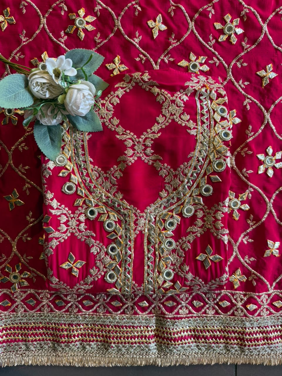 Gotta Mirror Embroidered bridal designer Suit Set