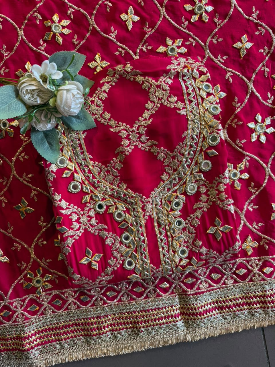 Gotta Mirror Embroidered bridal designer Suit Set