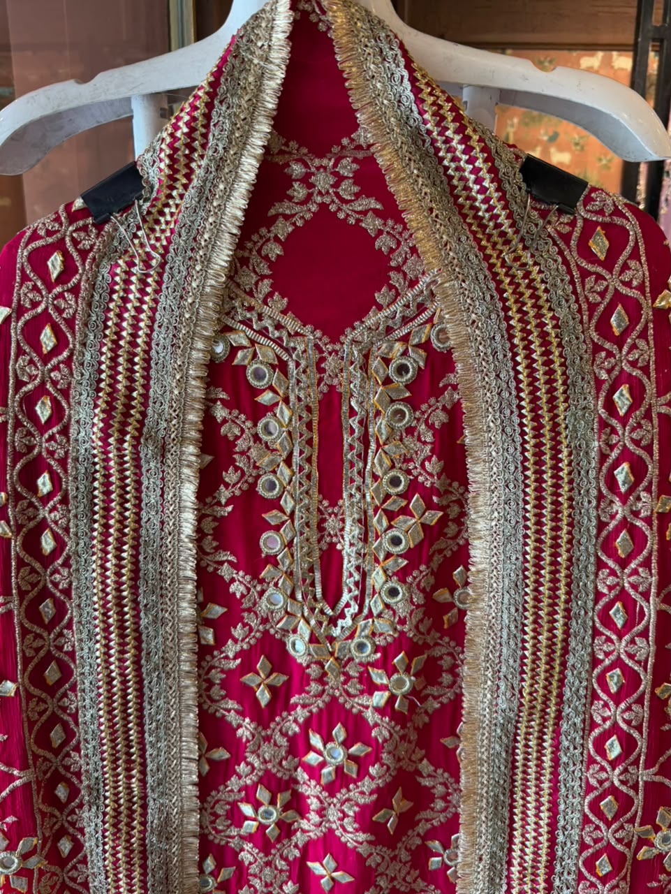Gotta Mirror Embroidered bridal designer Suit Set
