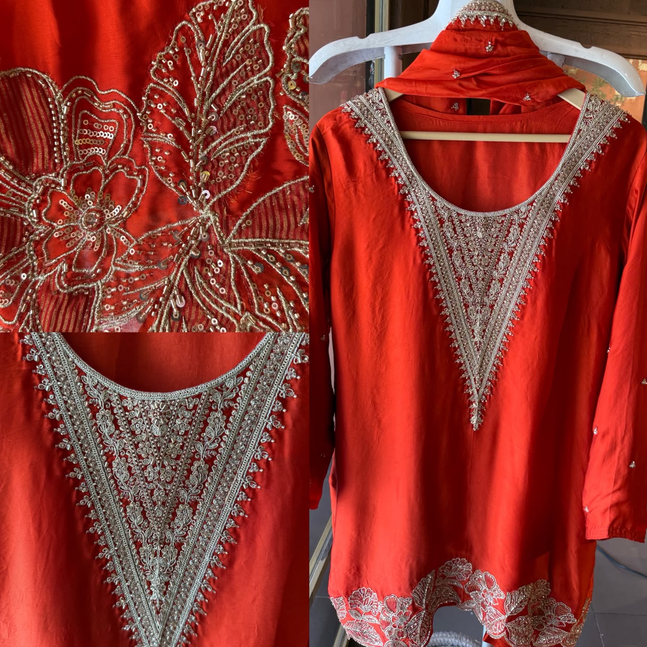 Hand embellished Designer sharara Suit Set