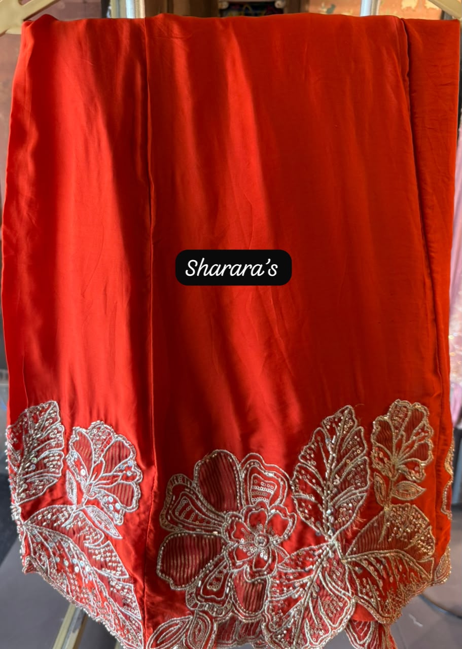Hand embellished Designer sharara Suit Set