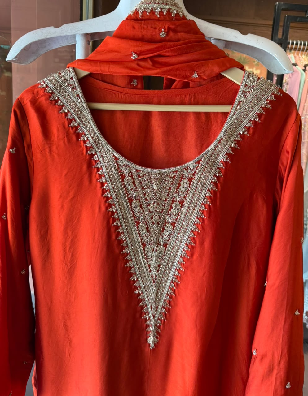Hand embellished Designer sharara Suit Set