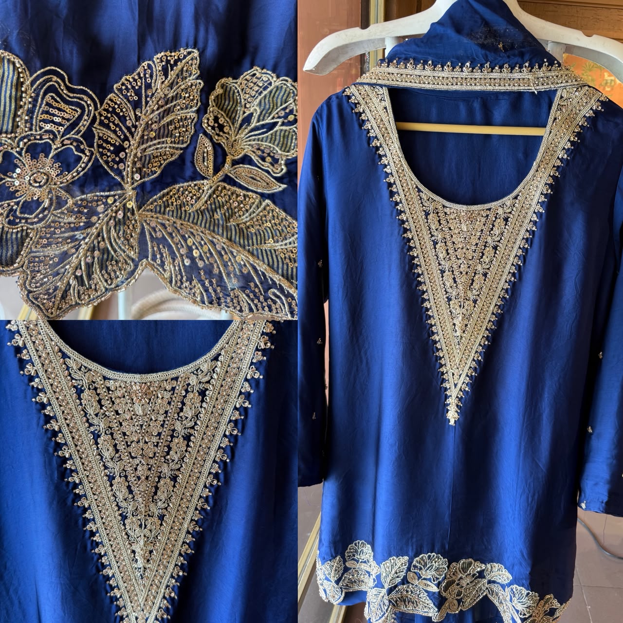 Hand embellished Designer sharara Suit Set