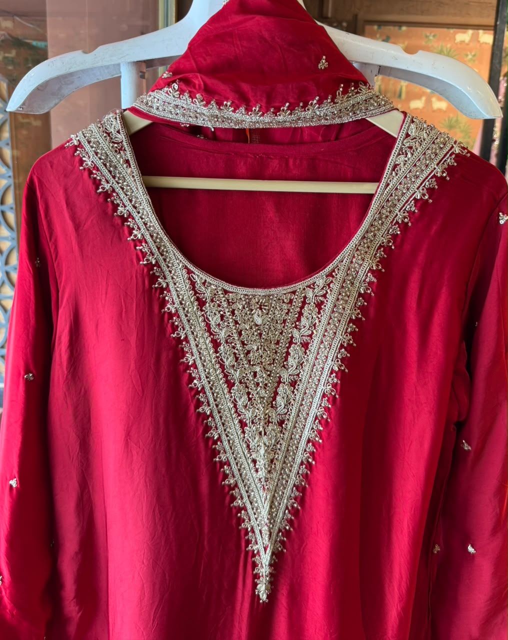 Hand embellished Designer sharara Suit Set