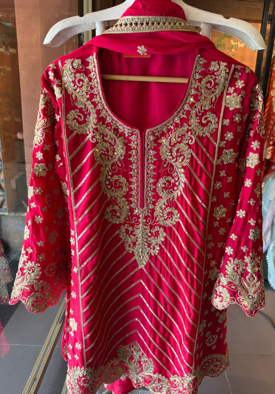Pakistani designer Embroidered Suit