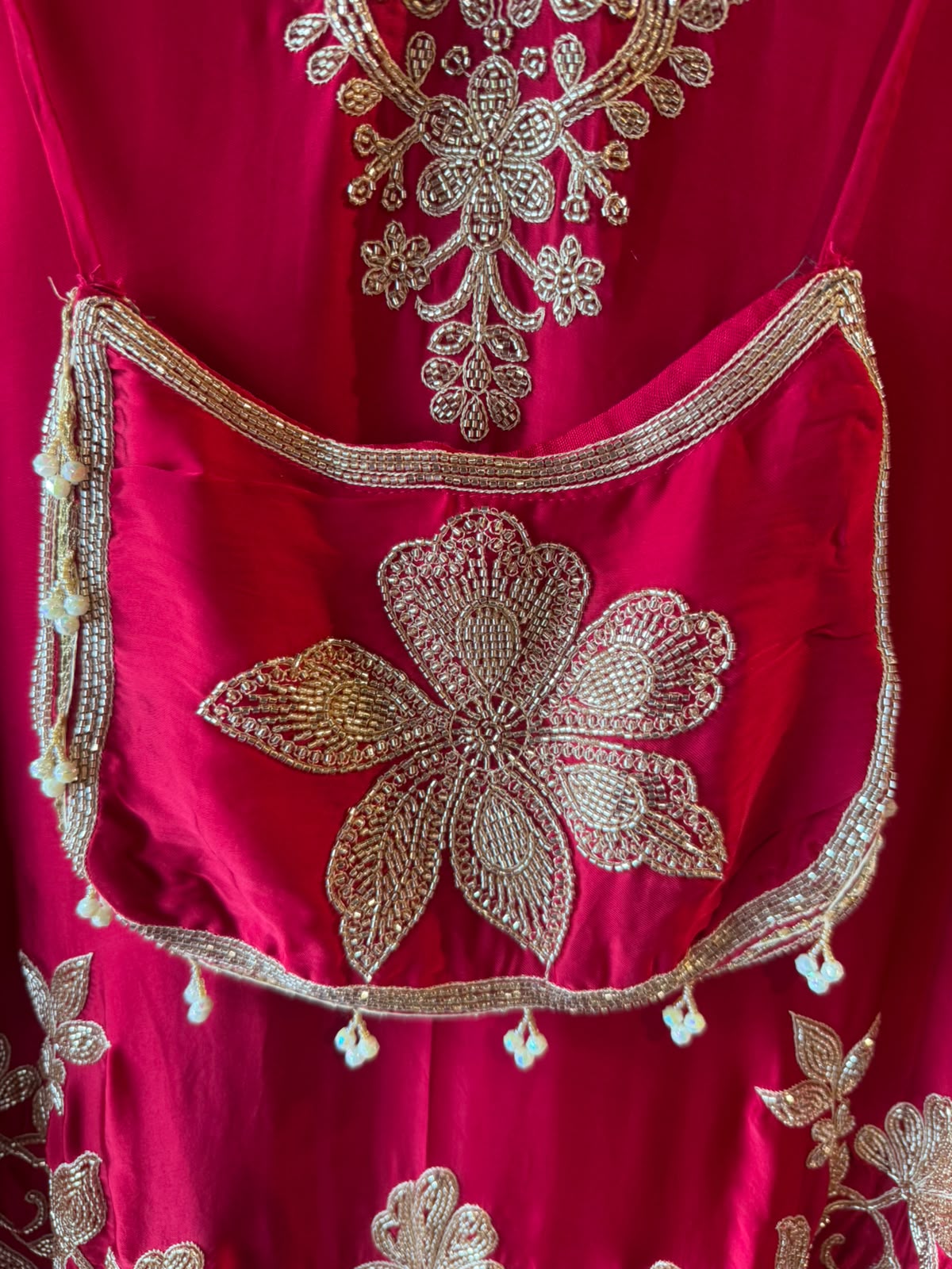 Pure satin Organza Designer Suit Set