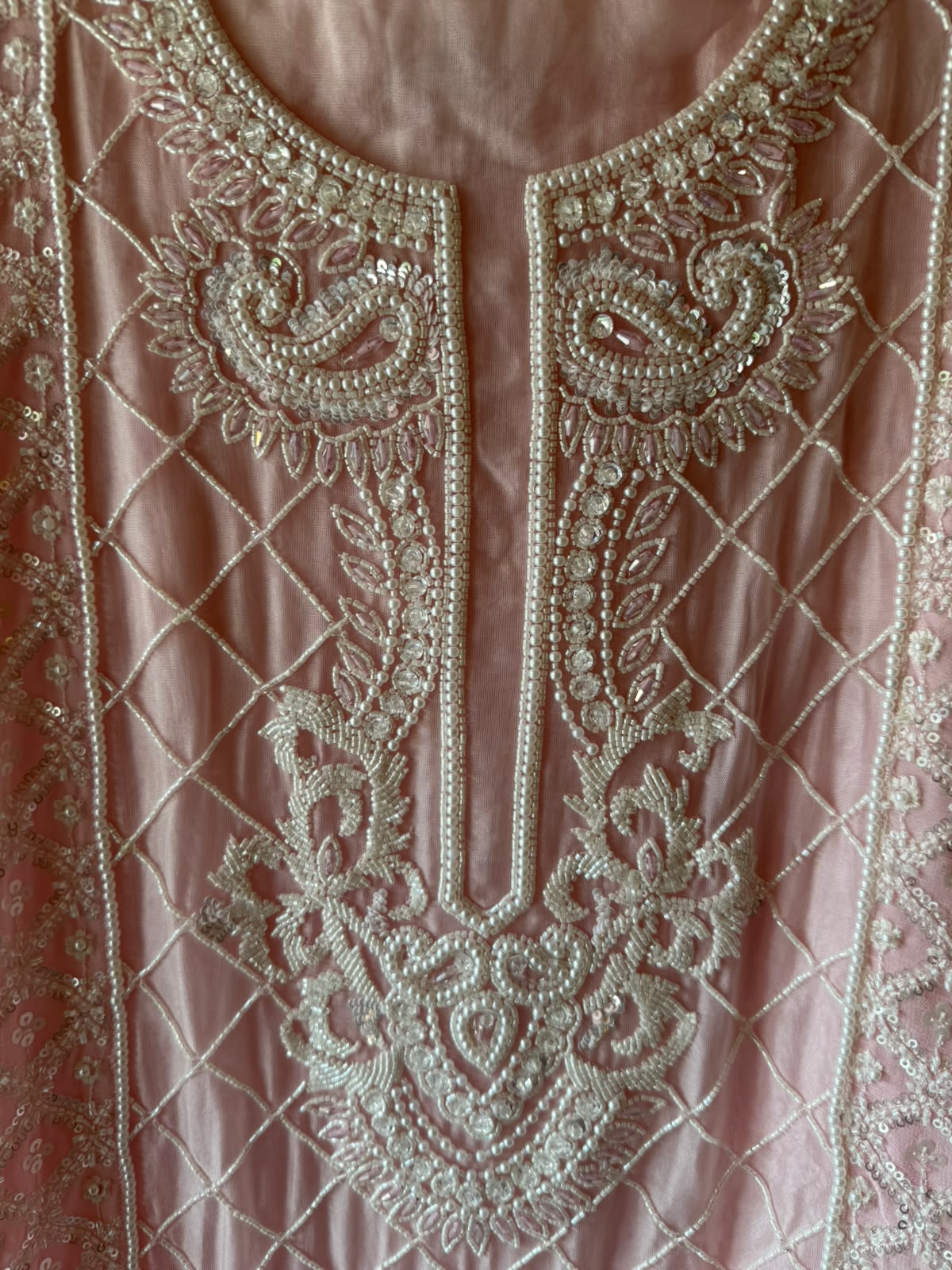 Pearl Embroidered Suit Set