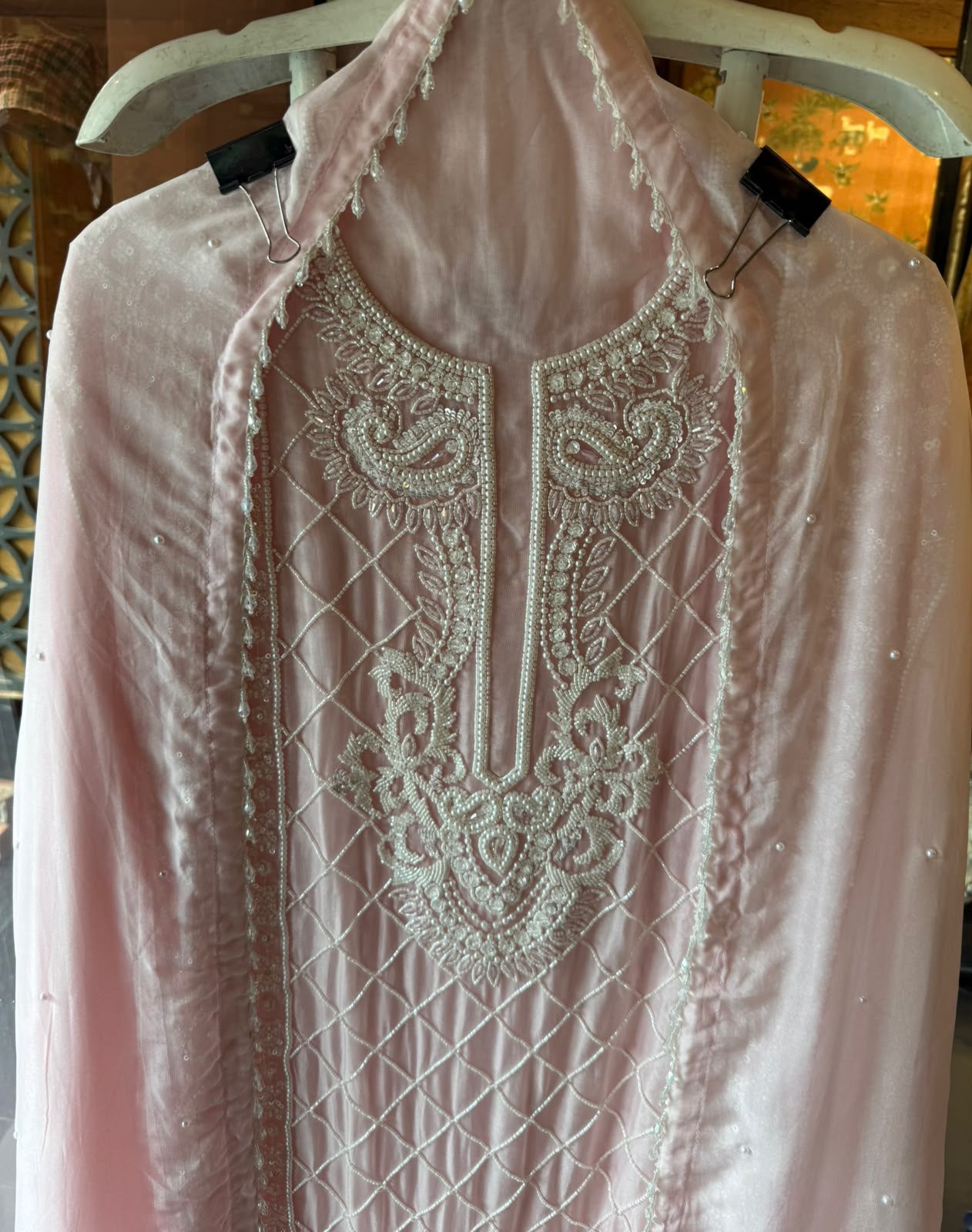 Pearl Embroidered Suit Set