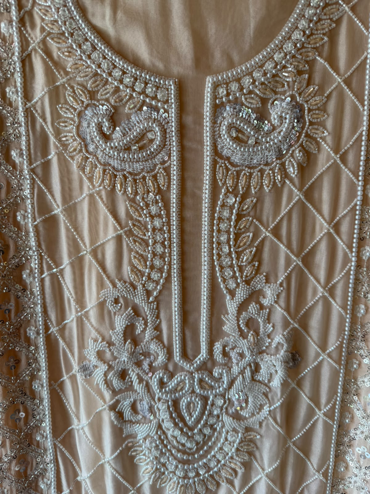 Pearl Embroidered Suit Set