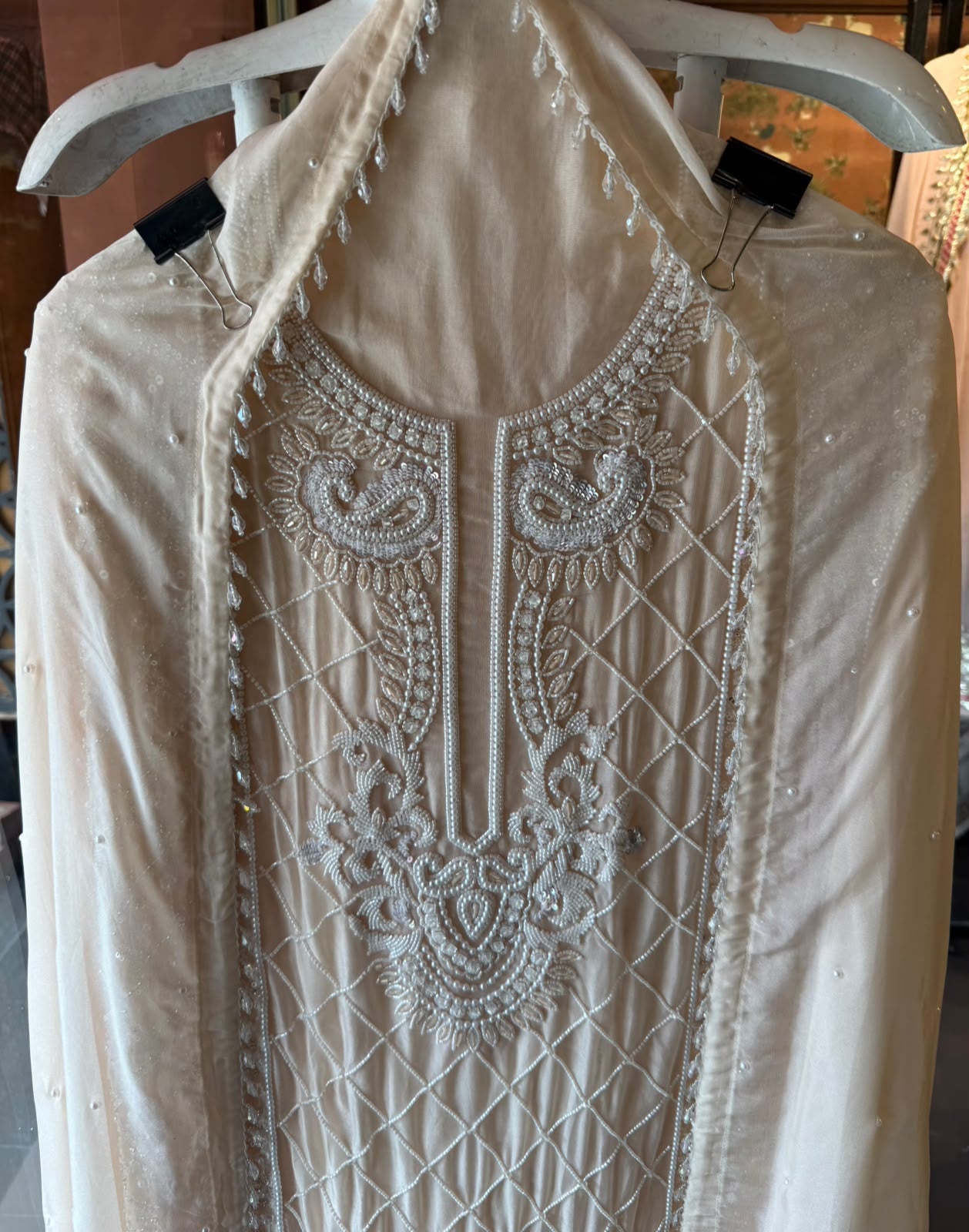 Pearl Embroidered Suit Set