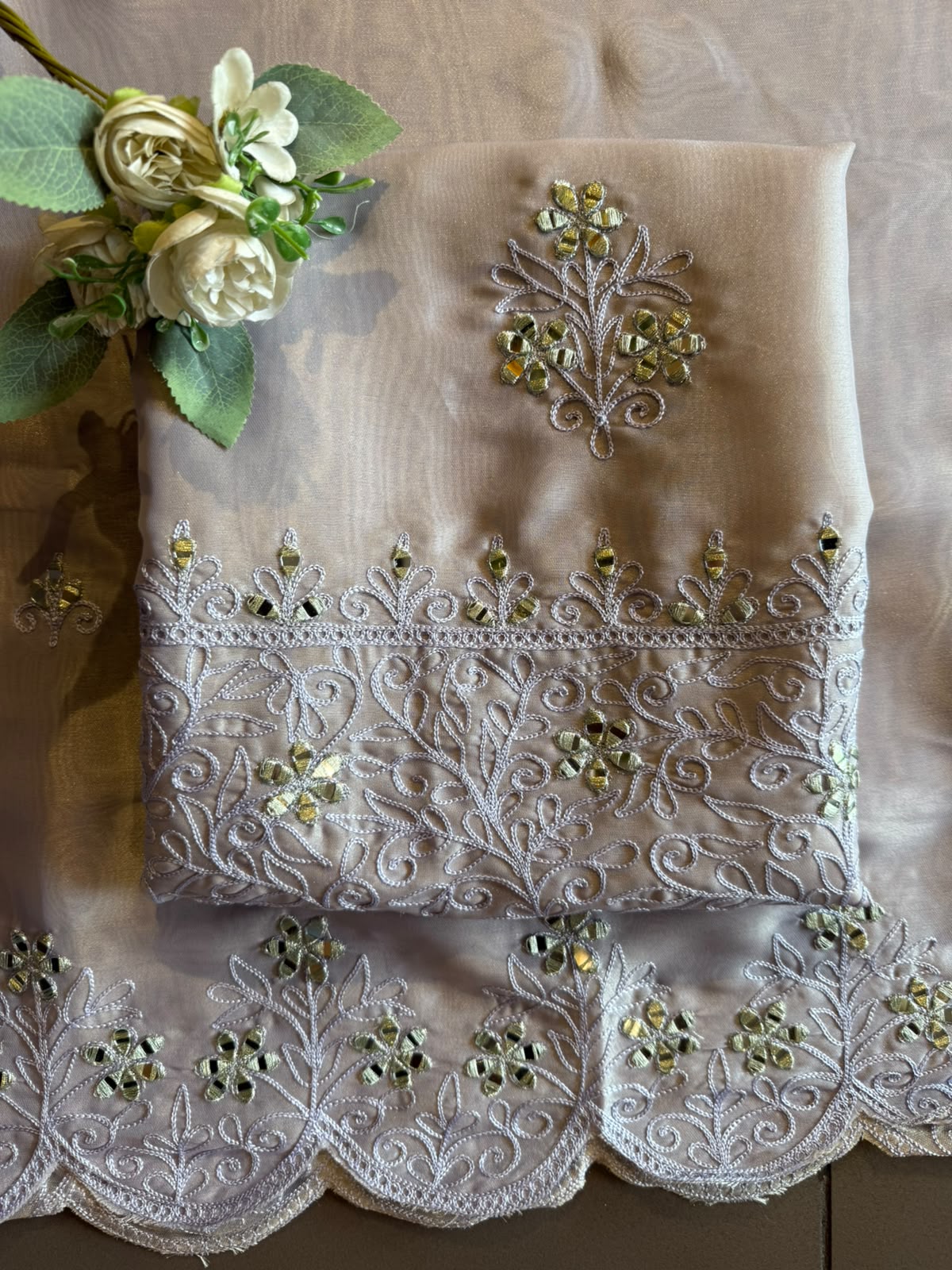 Pure baluchiri tissue silk suit
