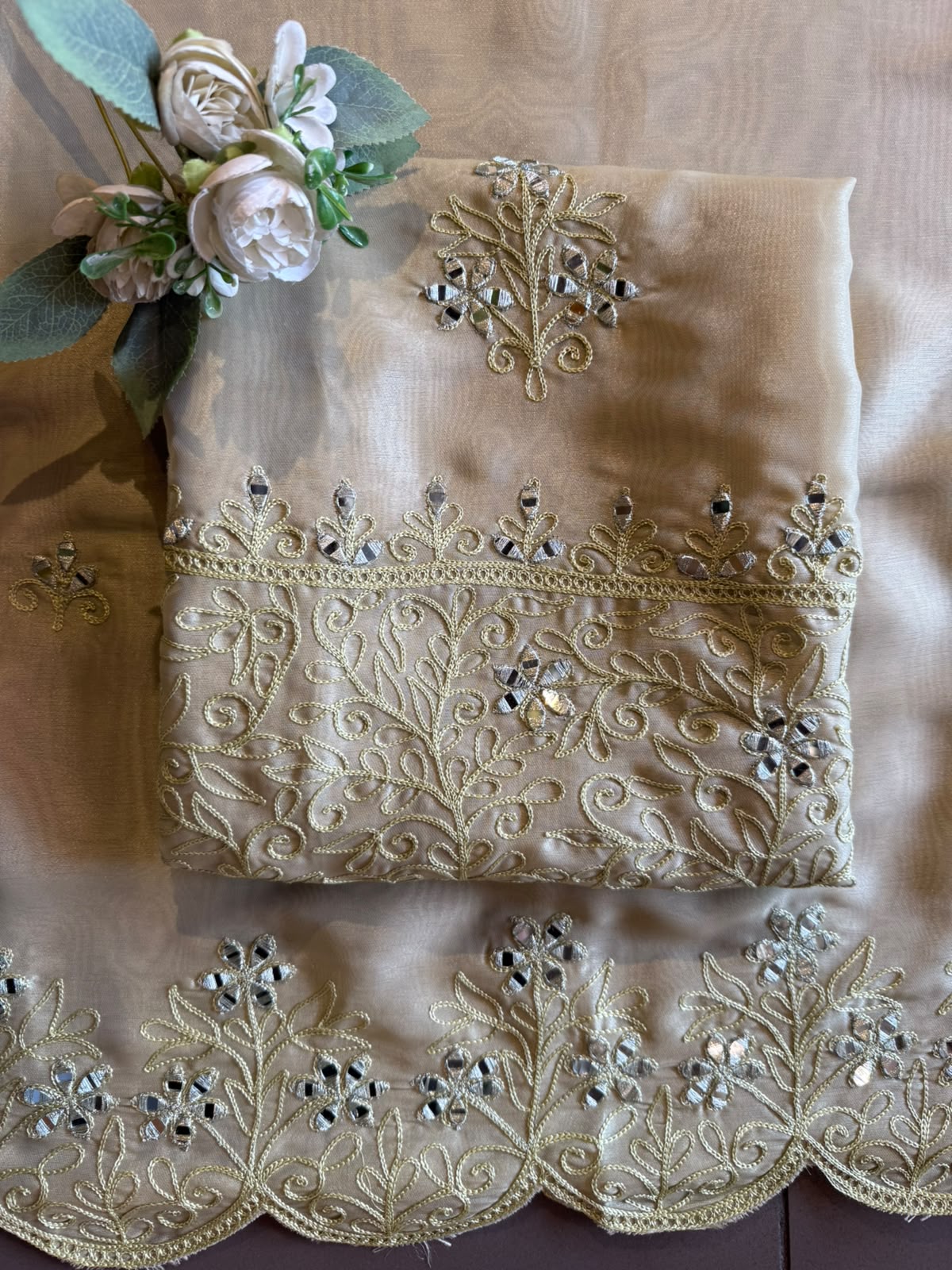 Pure baluchiri tissue silk suit