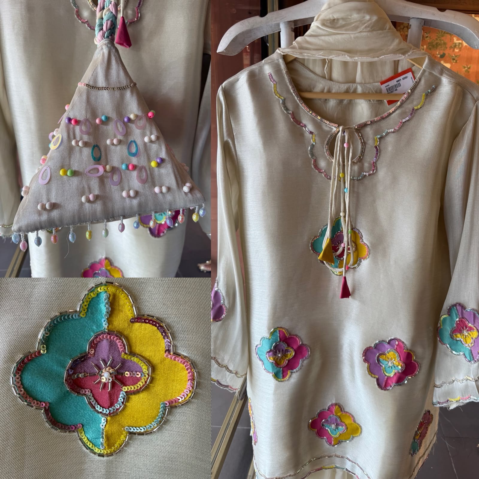Designer Appliqué Farshi salwar suit Set