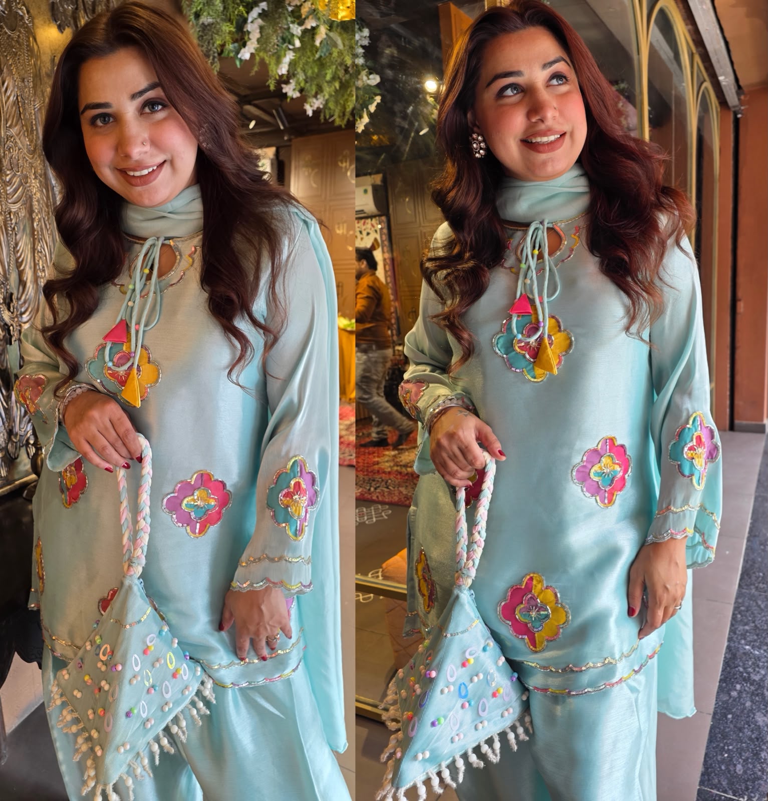 Designer Appliqué Farshi salwar suit