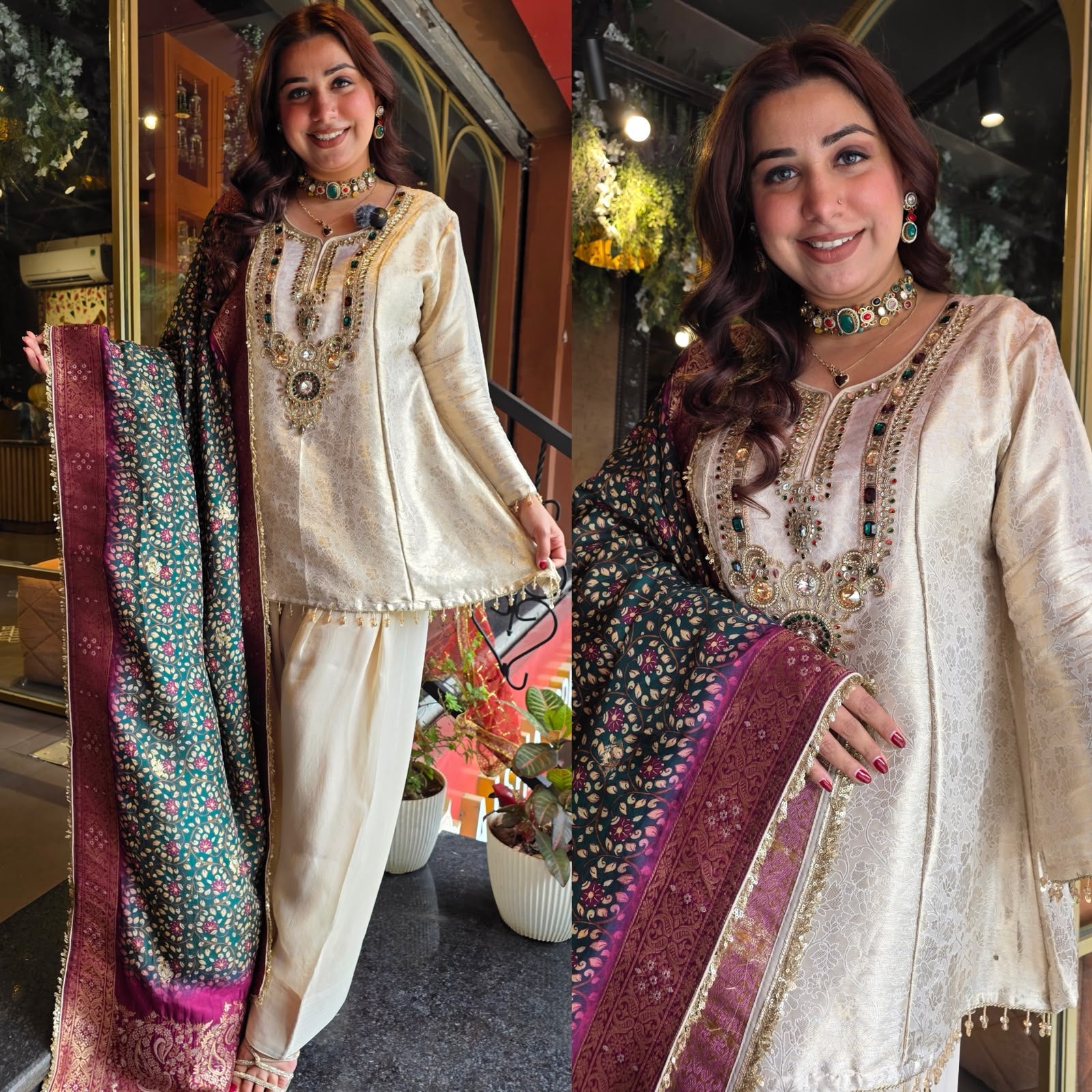 Ivory Heritage Brocade Suit Set