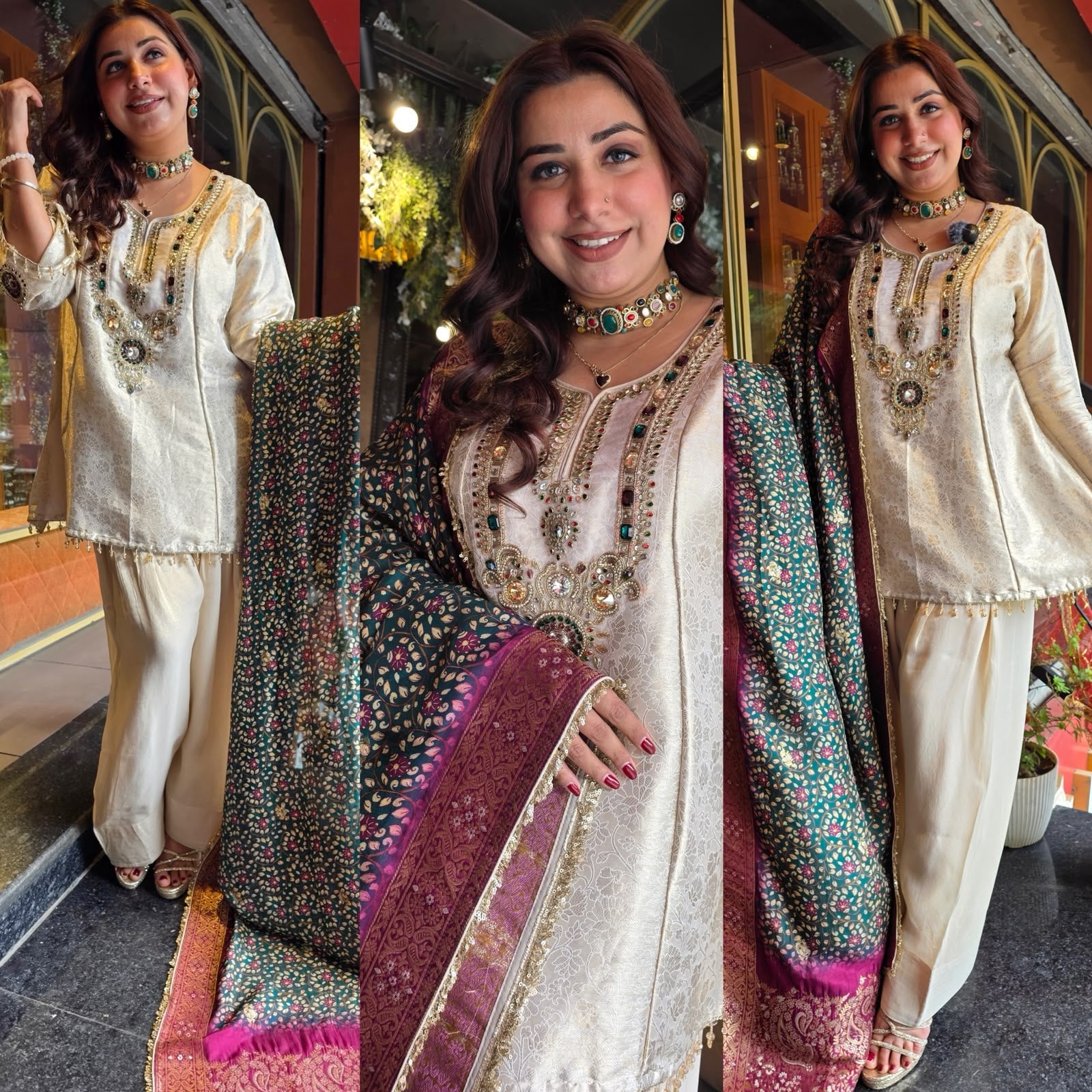 Ivory Heritage Brocade Suit Set