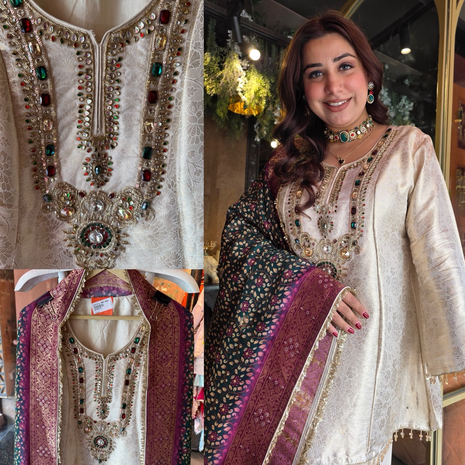 Ivory Heritage Brocade Suit Set