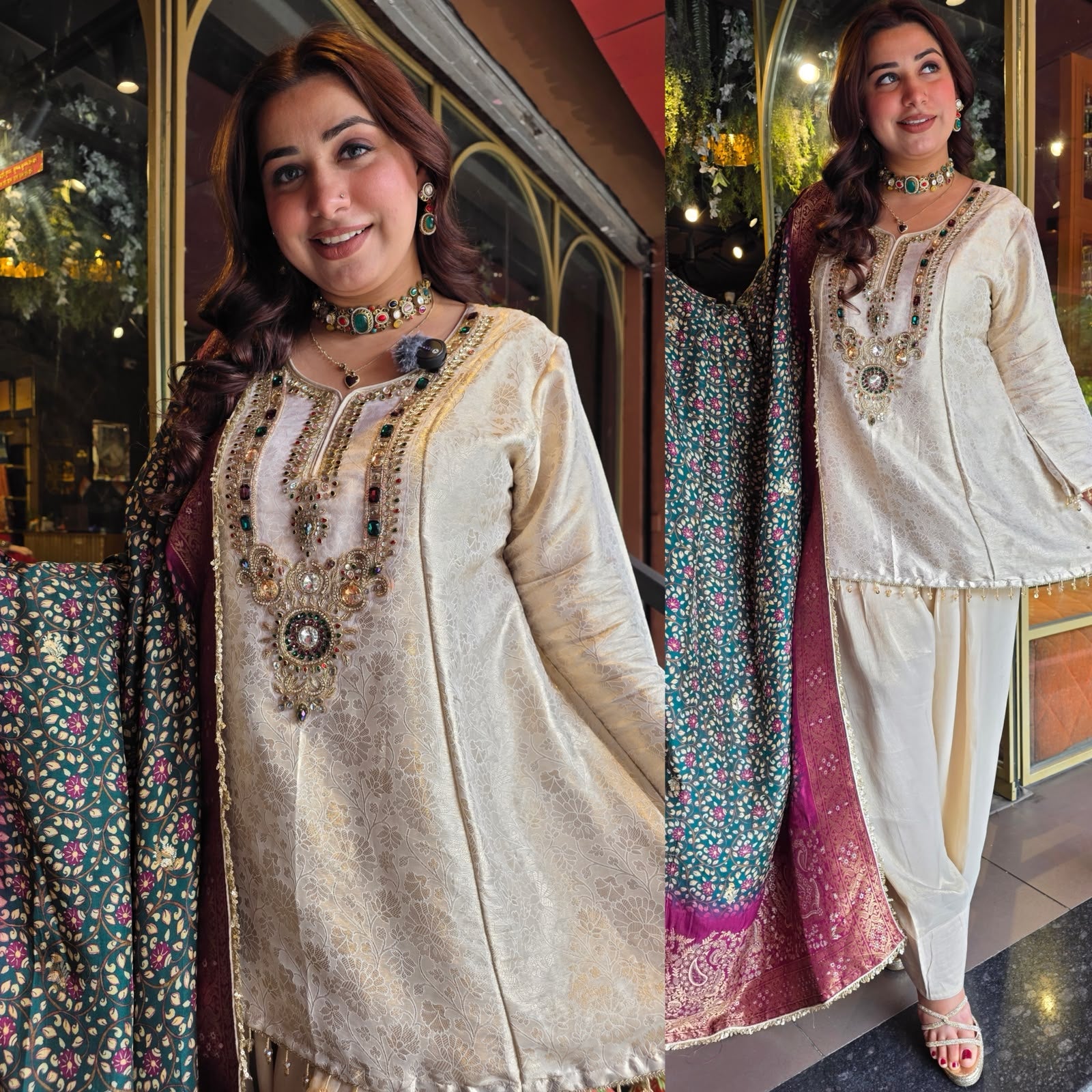 Ivory Heritage Brocade Suit Set