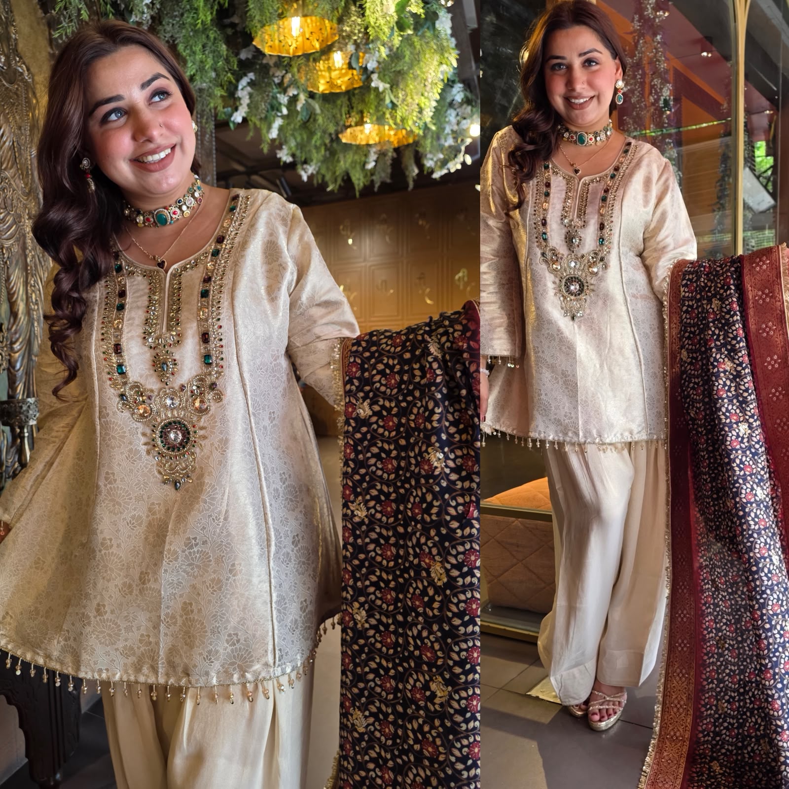 Ivory Heritage Brocade Suit Set