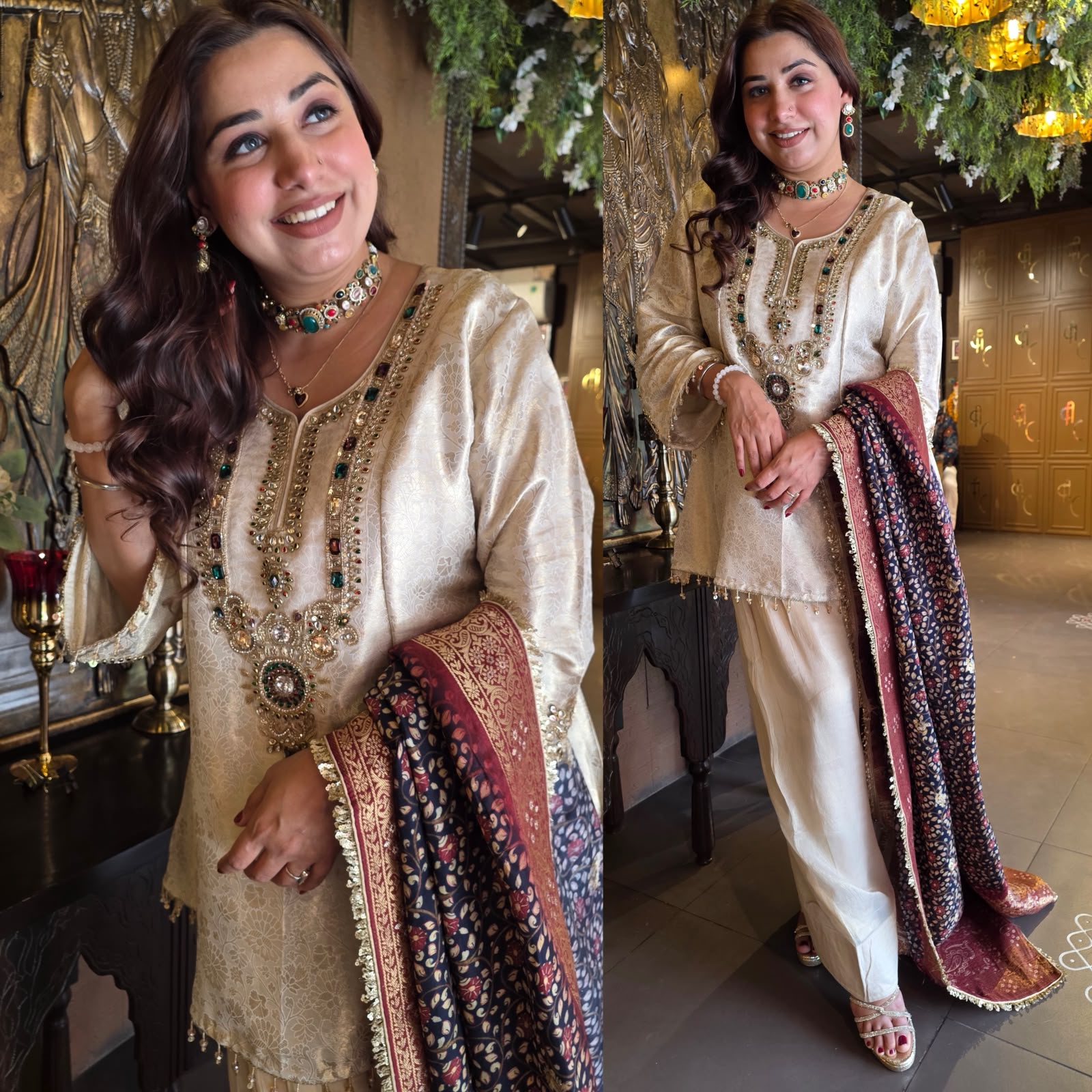 Ivory Heritage Brocade Suit Set