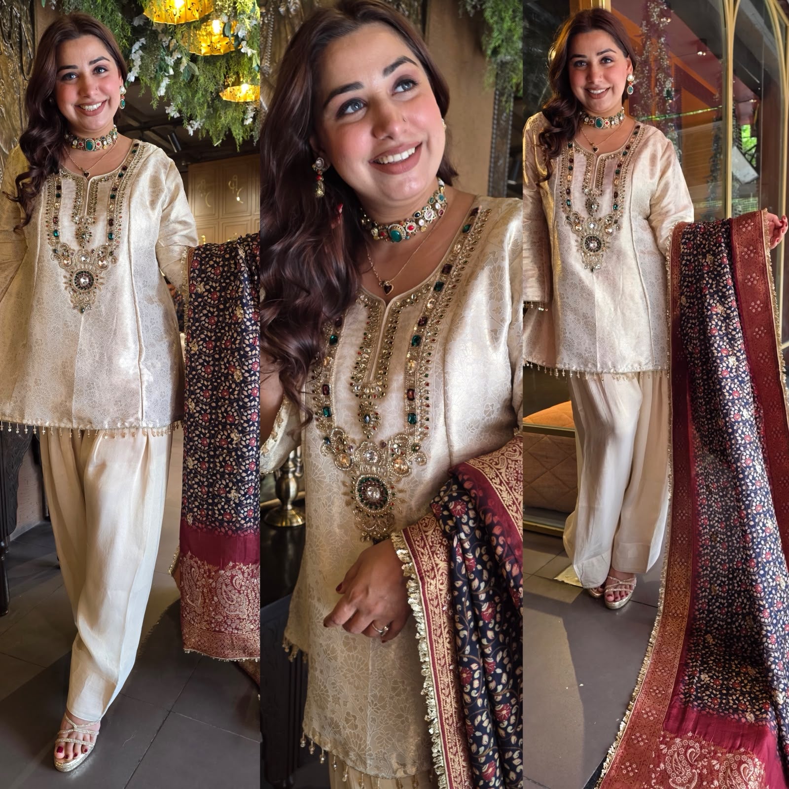 Ivory Heritage Brocade Suit Set