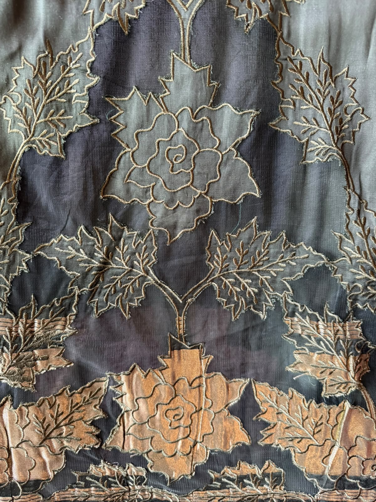Pure satin silk unstitched Kurta