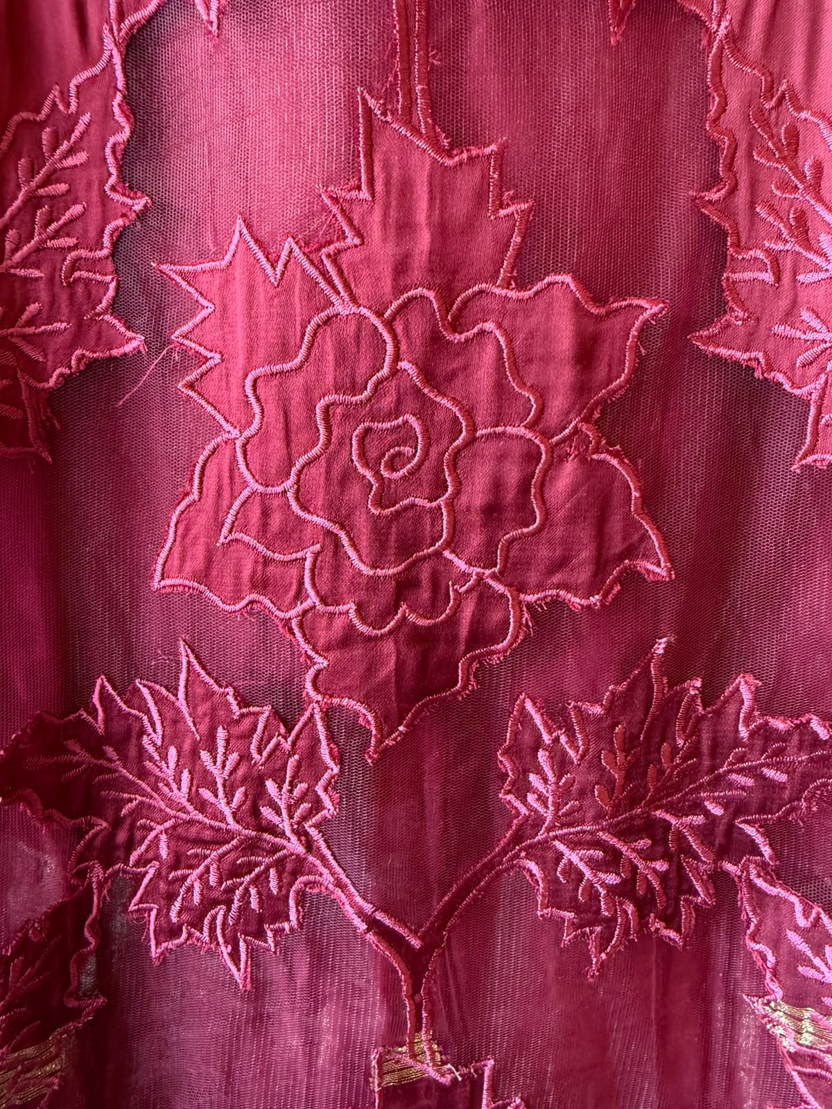 Pure satin silk unstitched Kurta