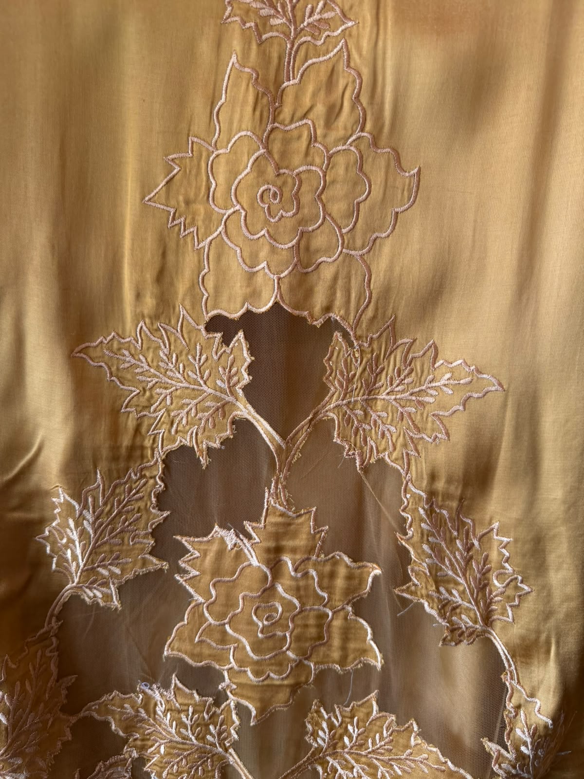 Pure satin silk unstitched Kurta