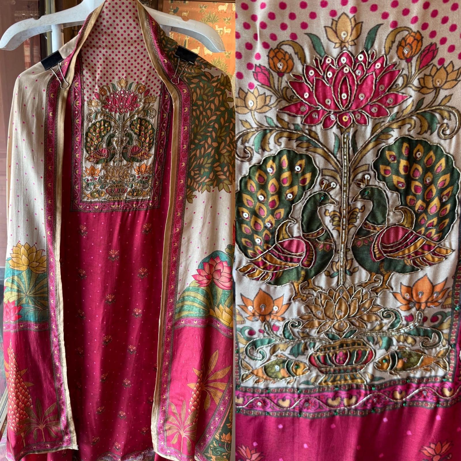 Peacock Lotus Designer Suit Set