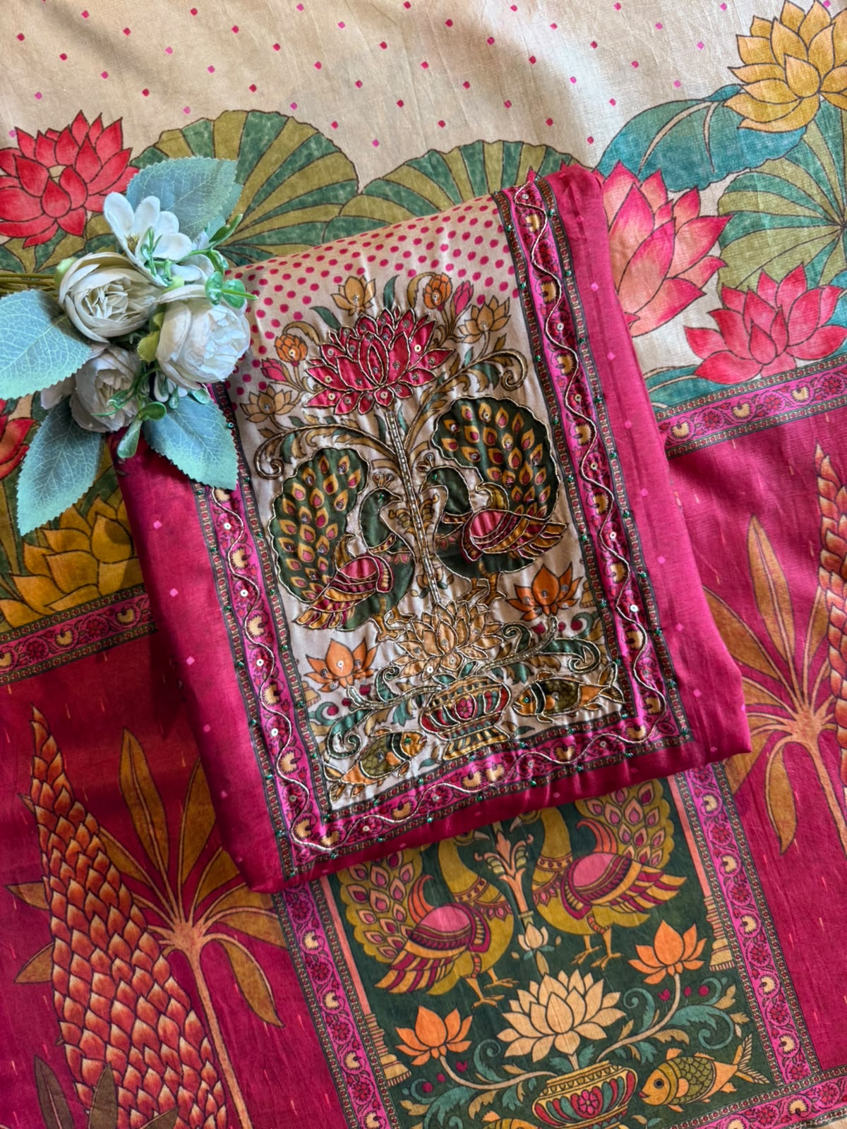 Peacock Lotus Designer Suit Set