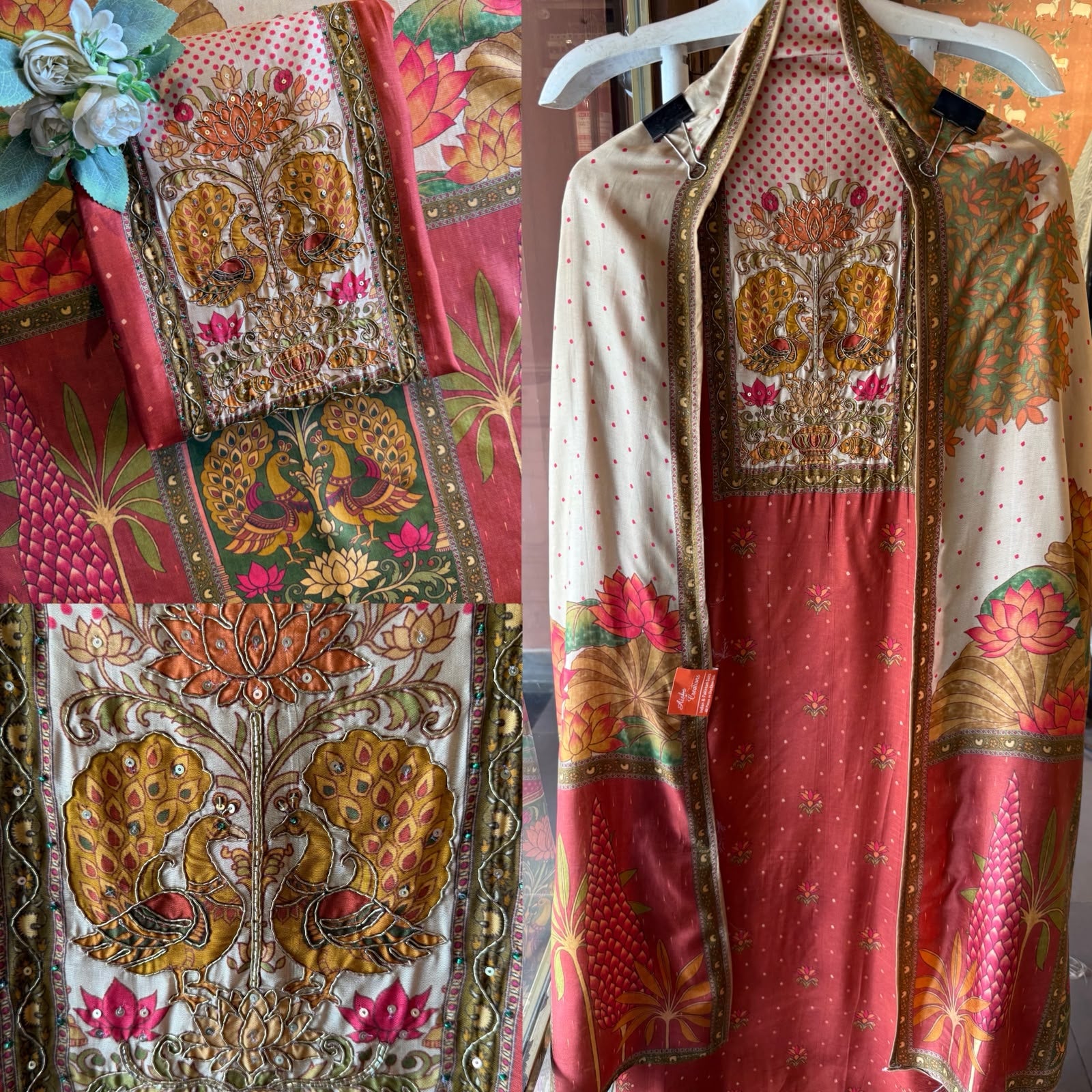 Peacock Lotus Designer Suit Set