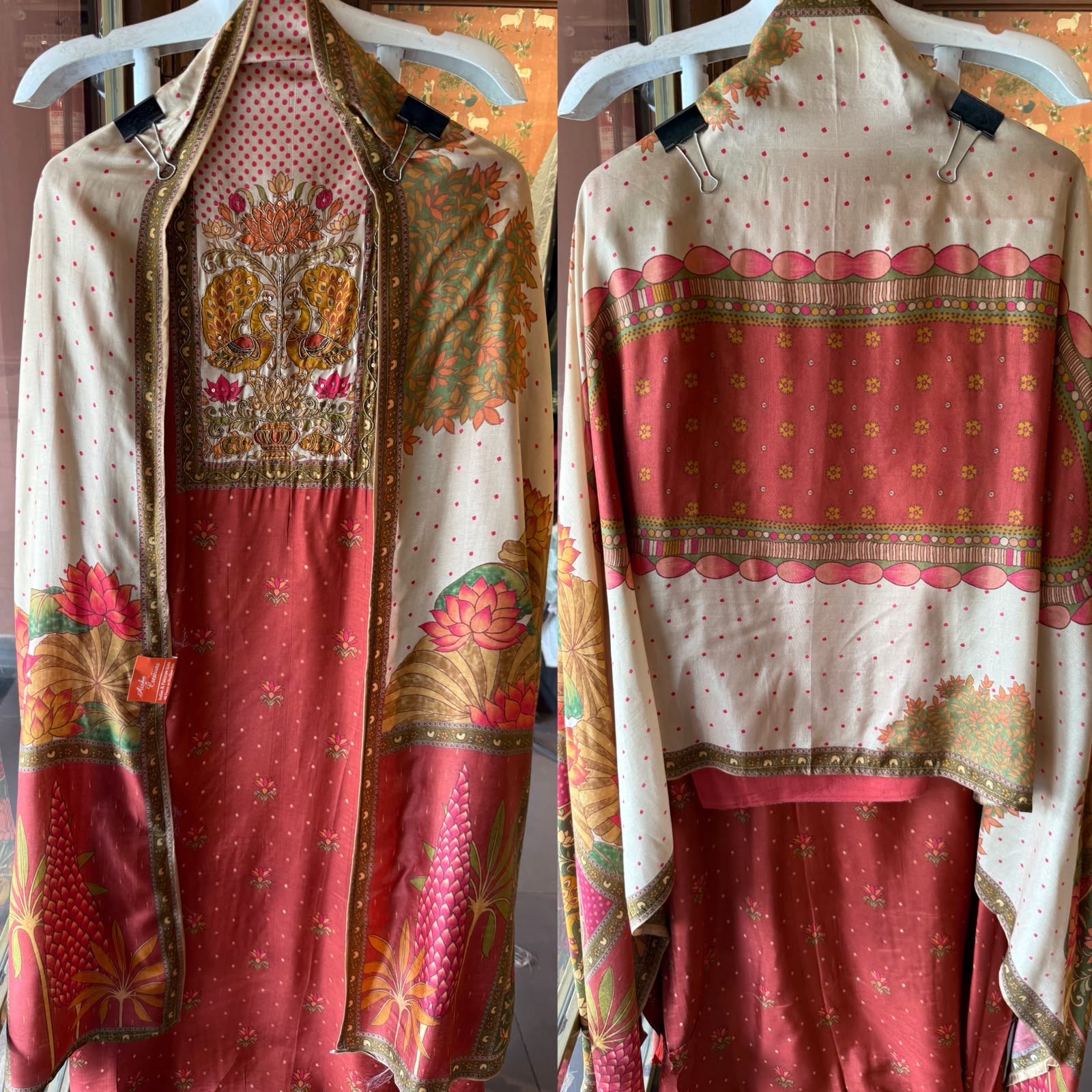 Peacock Lotus Designer Suit Set