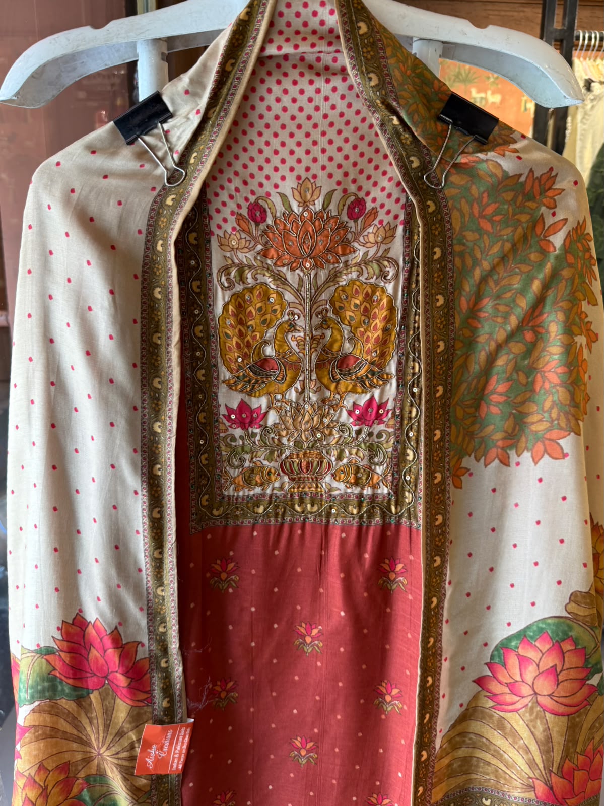 Peacock Lotus Designer Suit Set