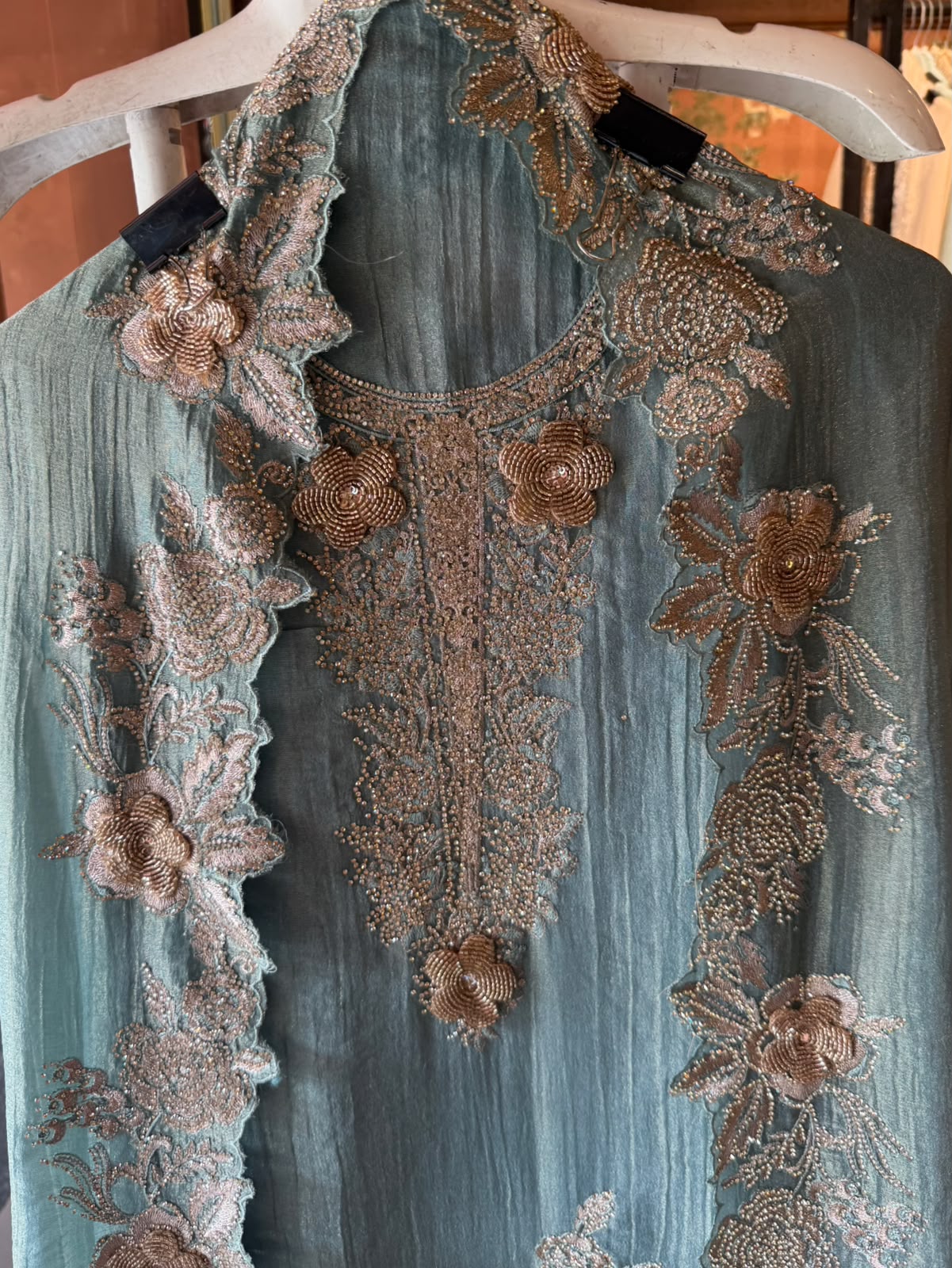 Crushed tissue Partywear Suit set