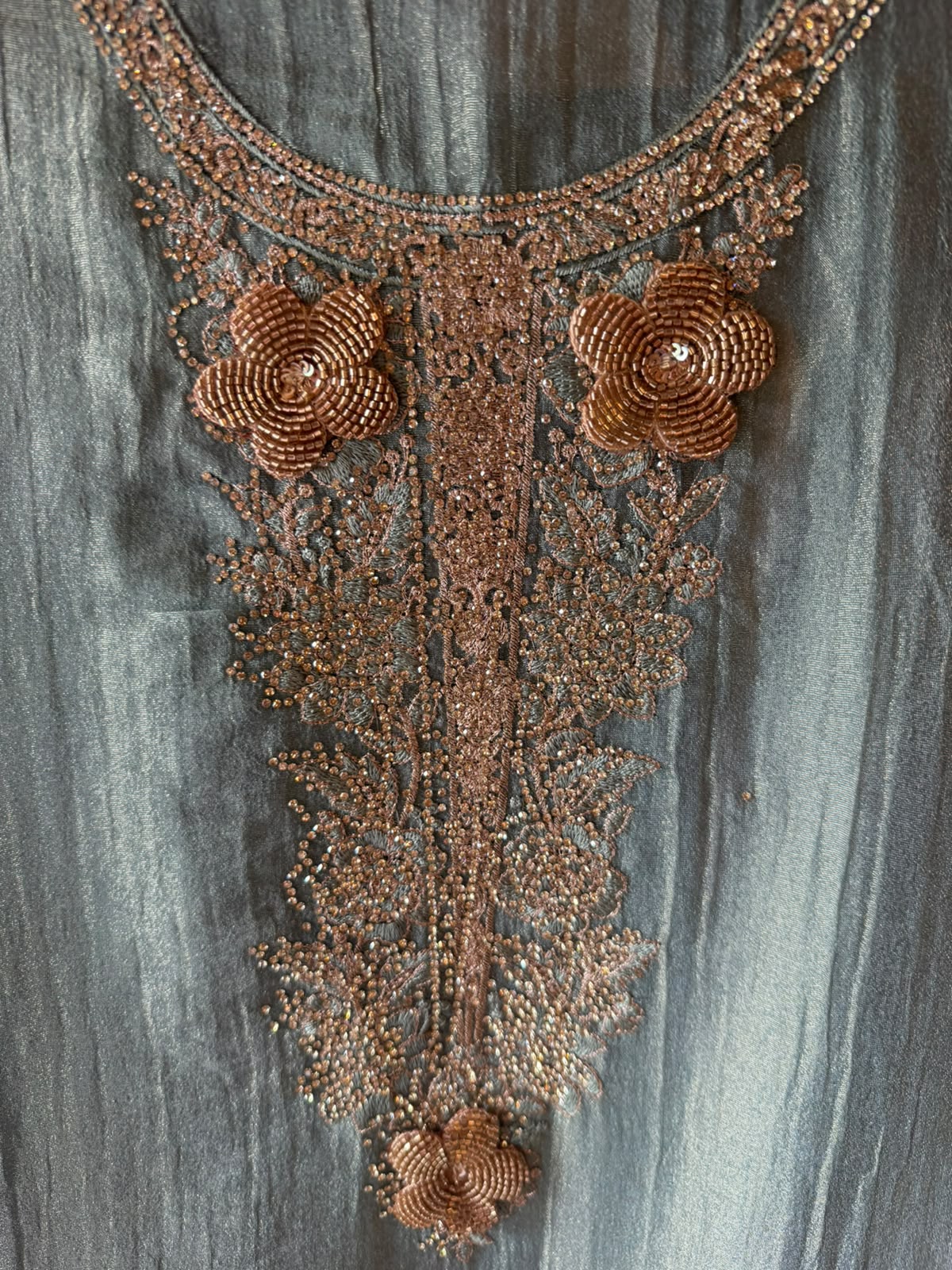 Crushed tissue Partywear Suit set