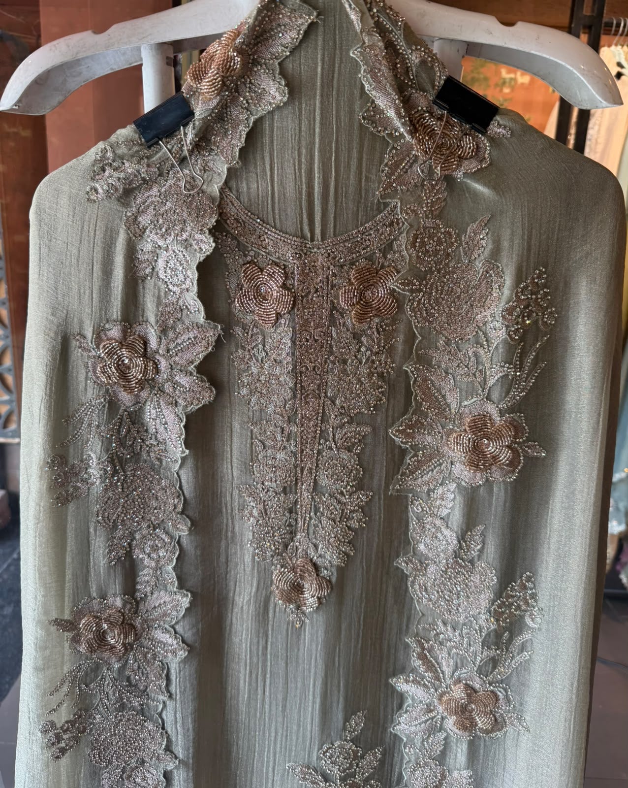 Crushed tissue Partywear Suit set