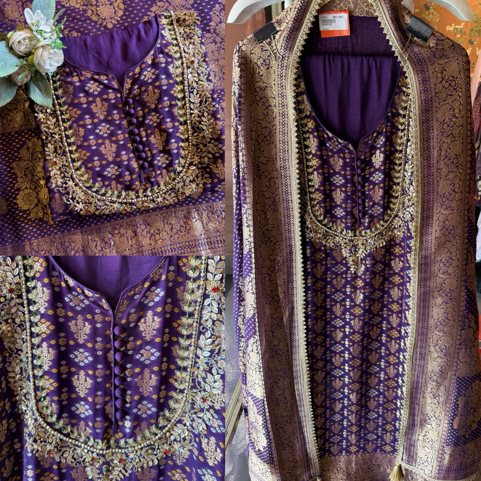 Khaddi Georgette  Banarasi Suit Set
