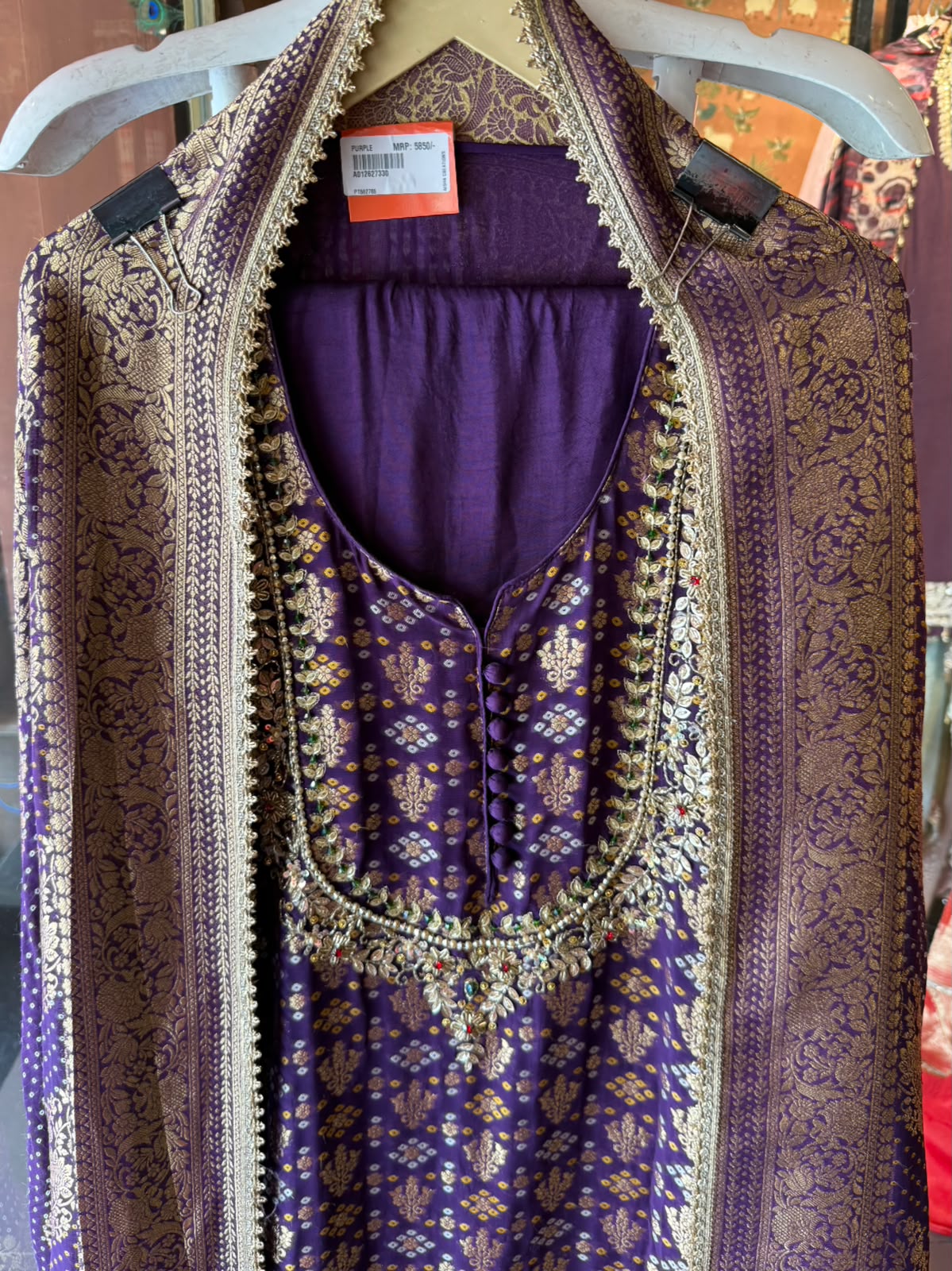 Khaddi Georgette  Banarasi Suit Set