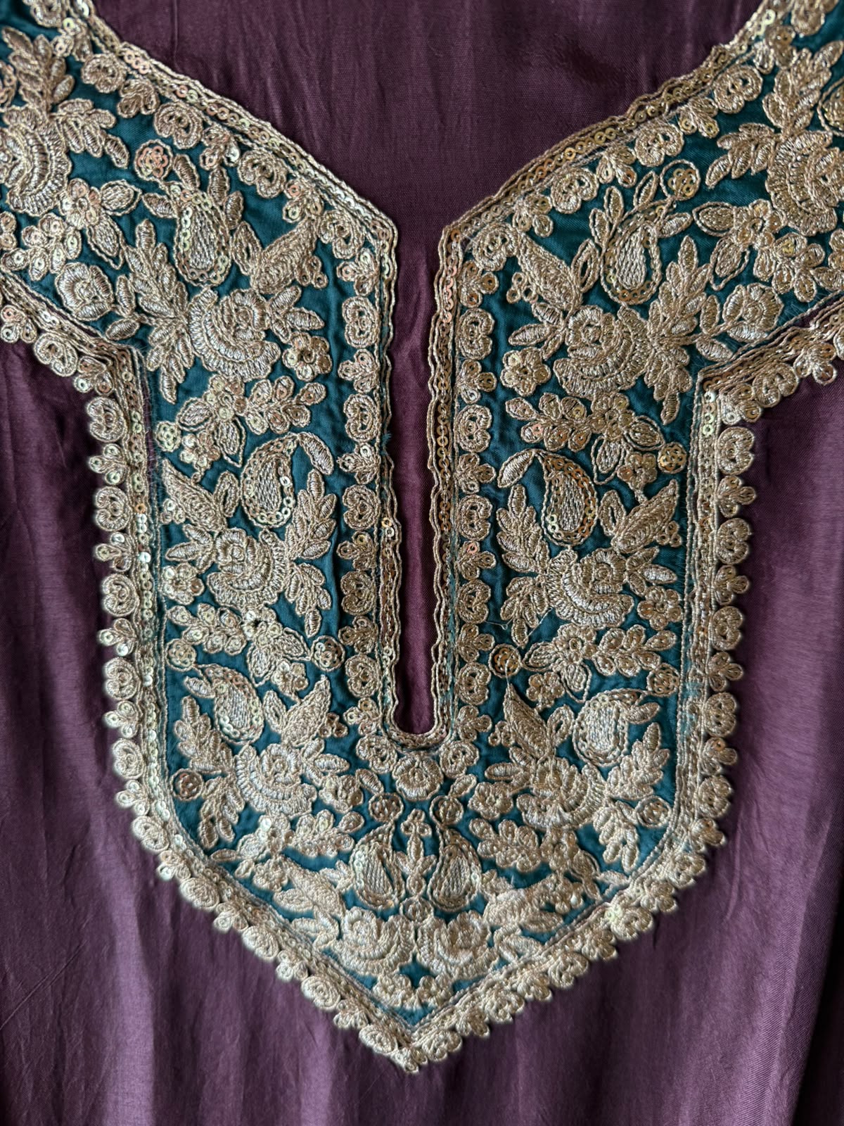 Silk Embroidered Suit Set