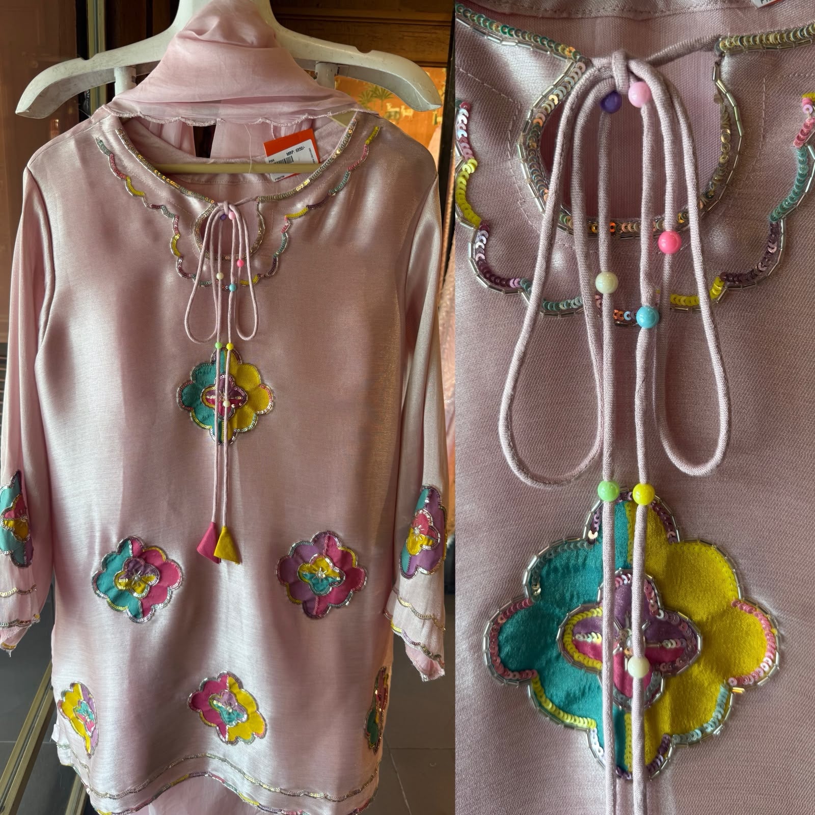 Designer Appliqué Farshi salwar suit