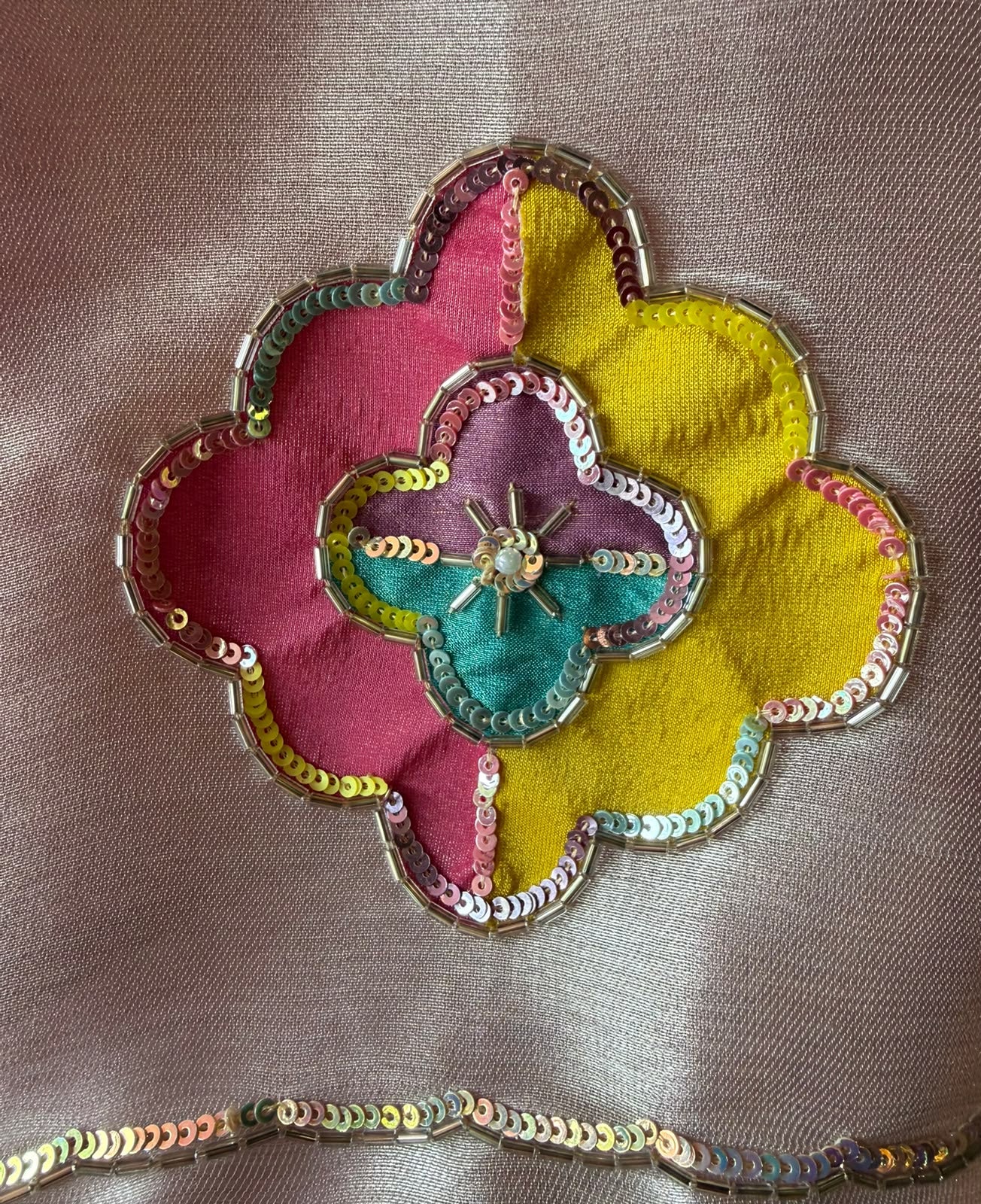 Designer Appliqué Farshi salwar suit