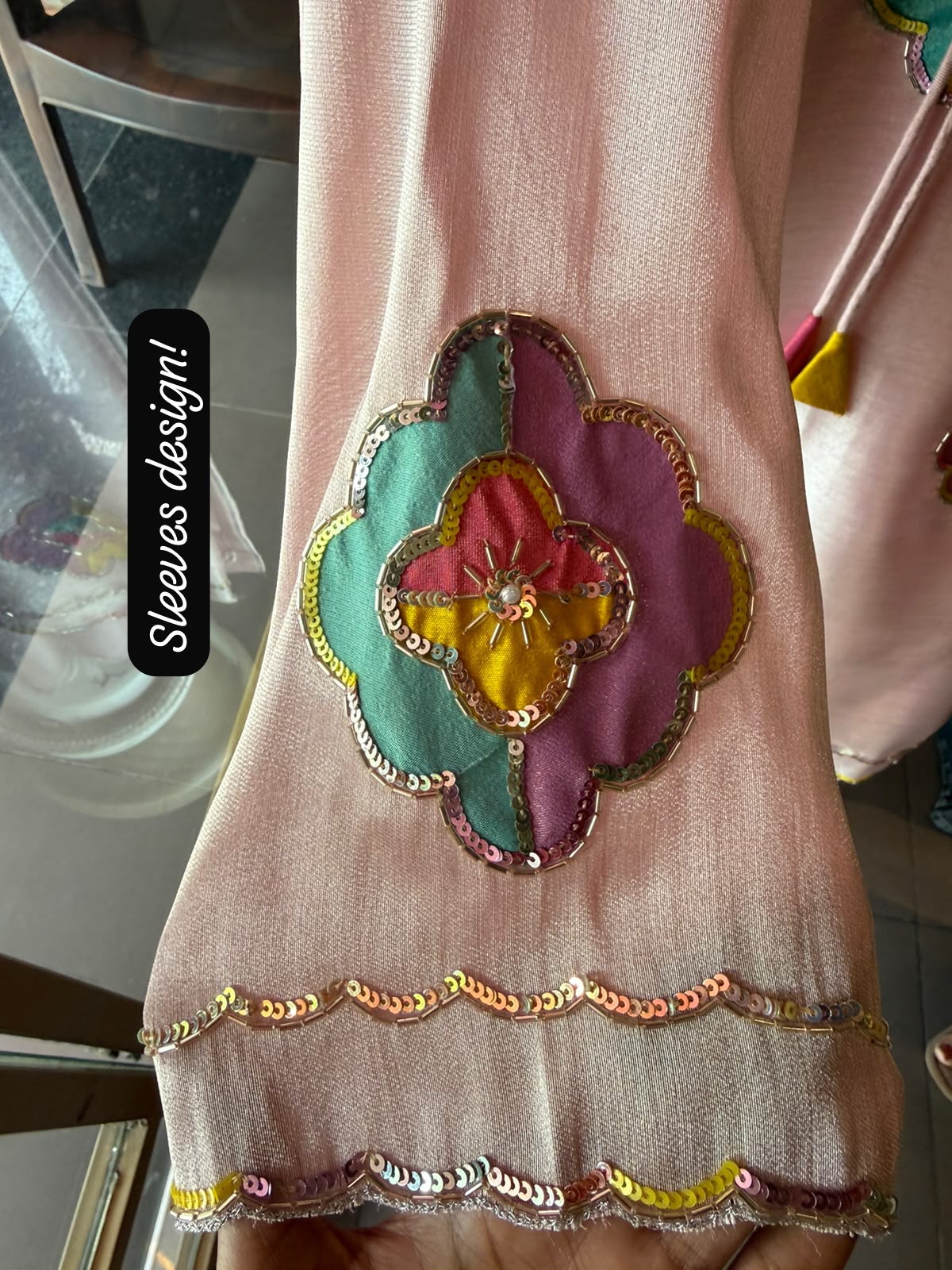 Designer Appliqué Farshi salwar suit