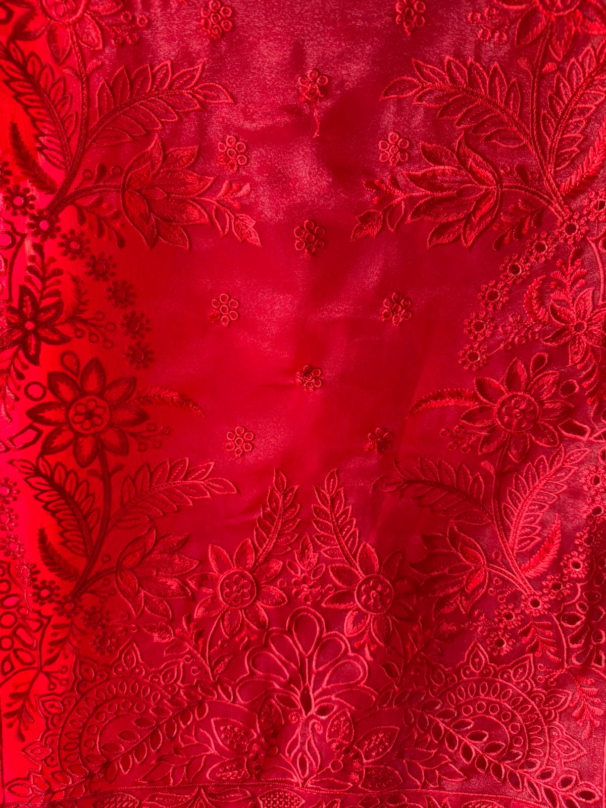 Tone On tone  Embroidered Suit Set