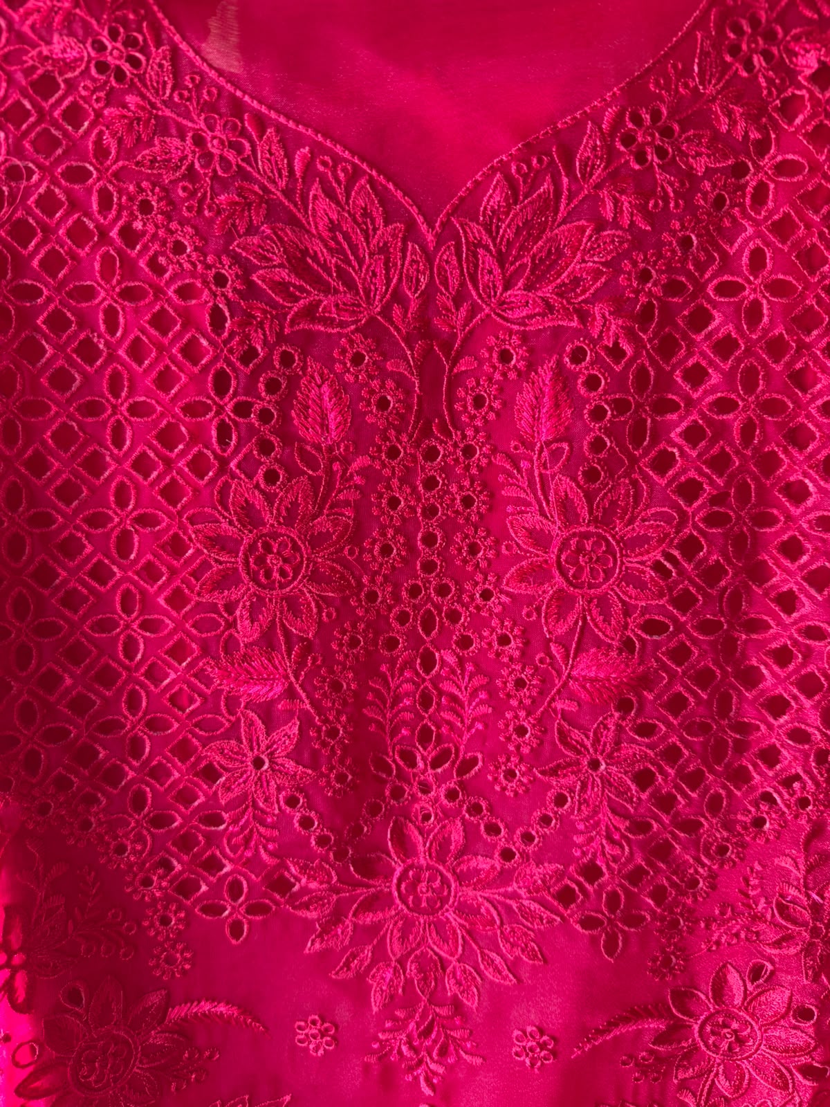Tone On tone  Embroidered Suit Set