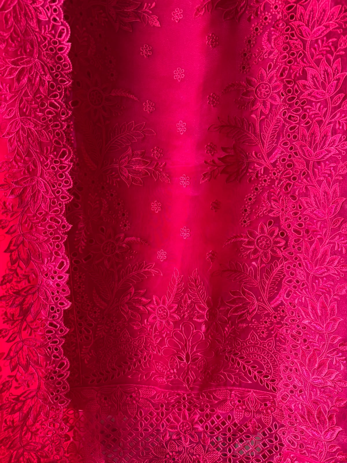 Tone On tone  Embroidered Suit Set