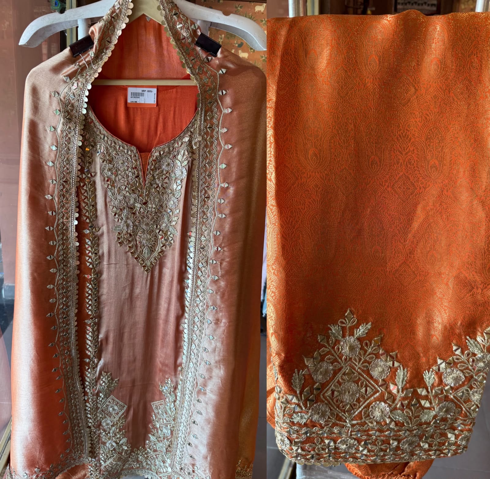 Kanchipuram silk suit set
