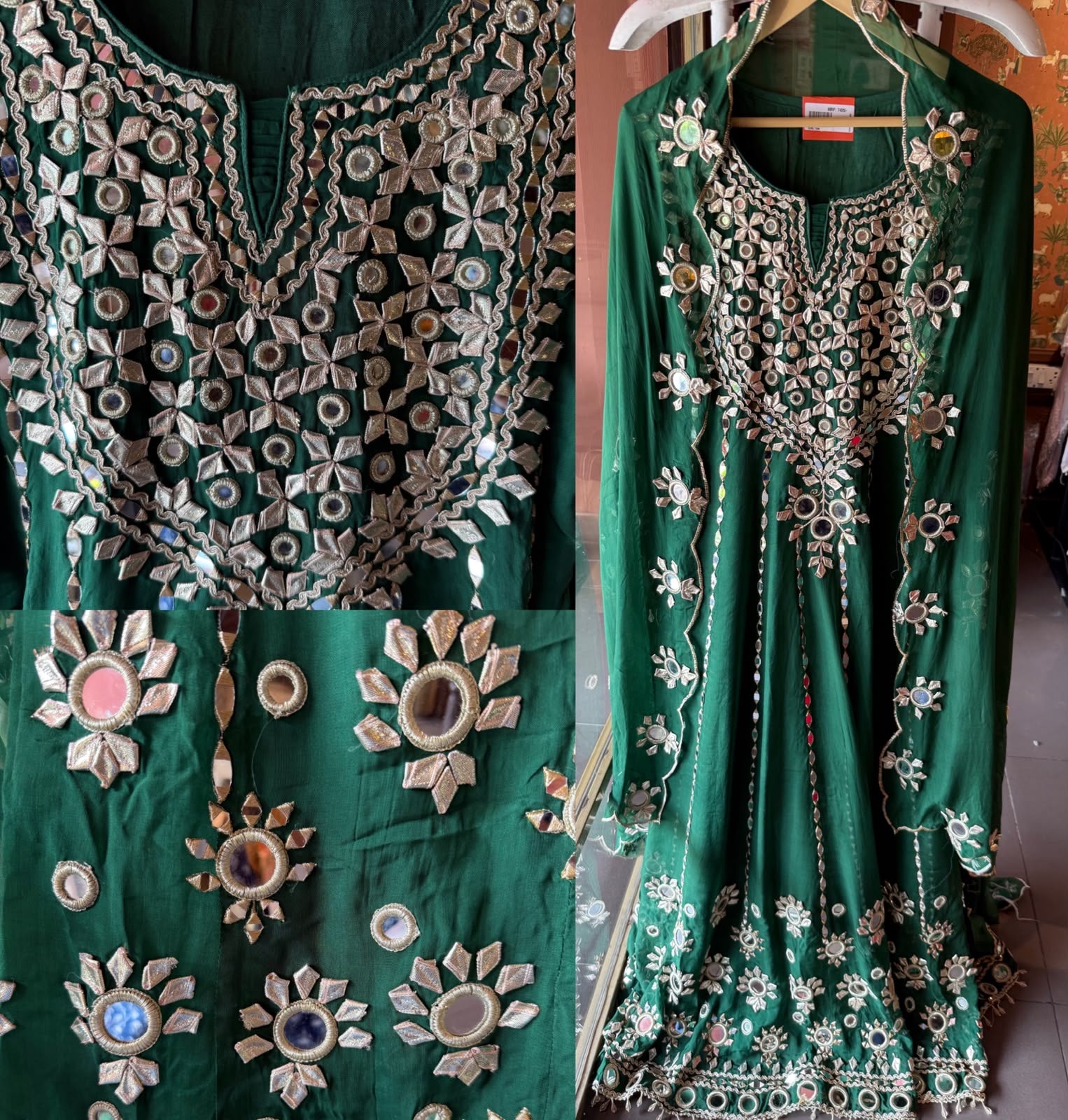 DESIGNER MIRROR AND GOTTA LONG ANARKALI