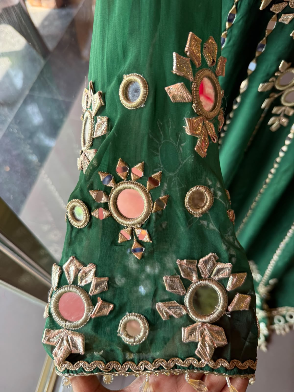 DESIGNER MIRROR AND GOTTA LONG ANARKALI