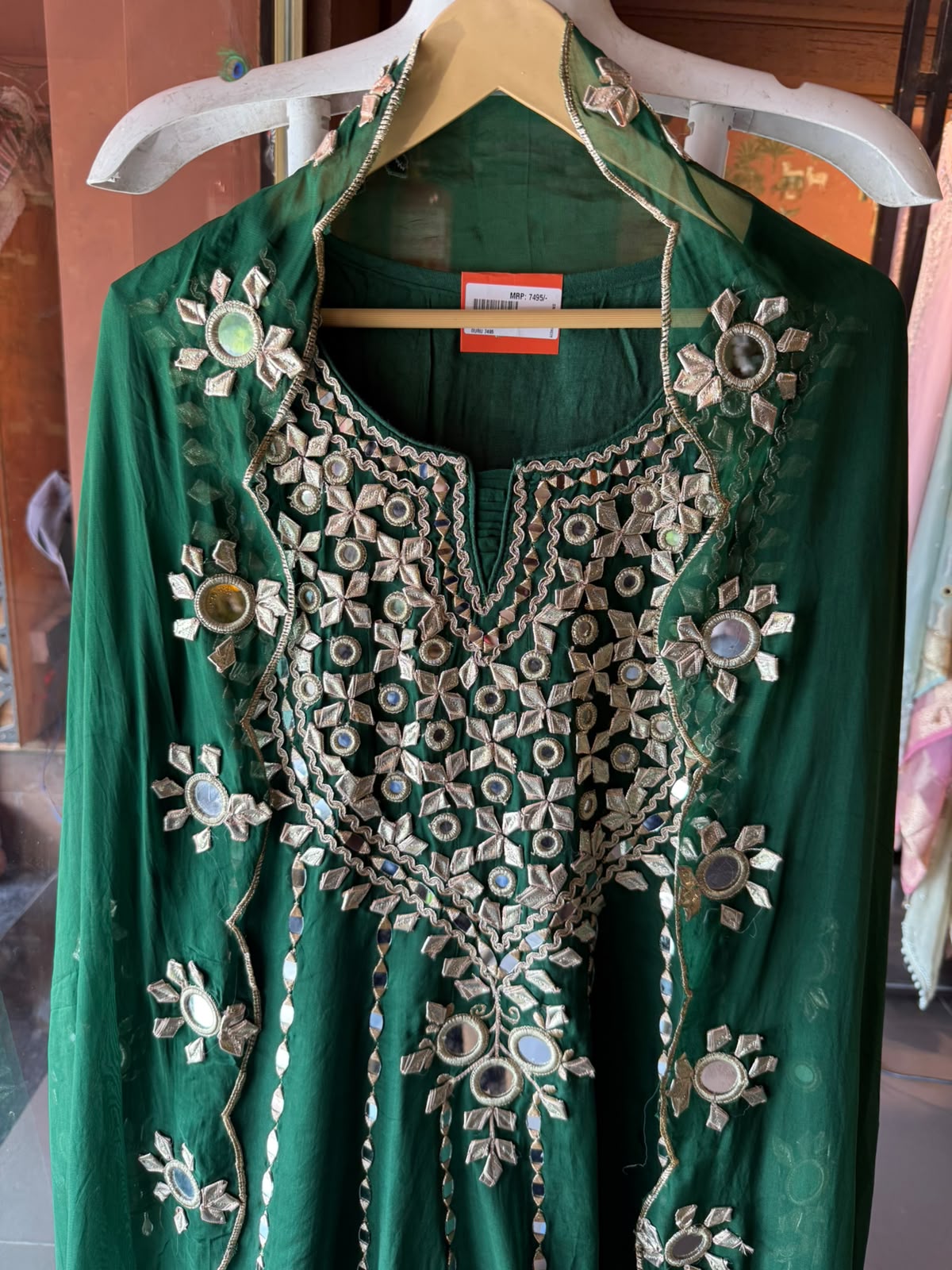 DESIGNER MIRROR AND GOTTA LONG ANARKALI